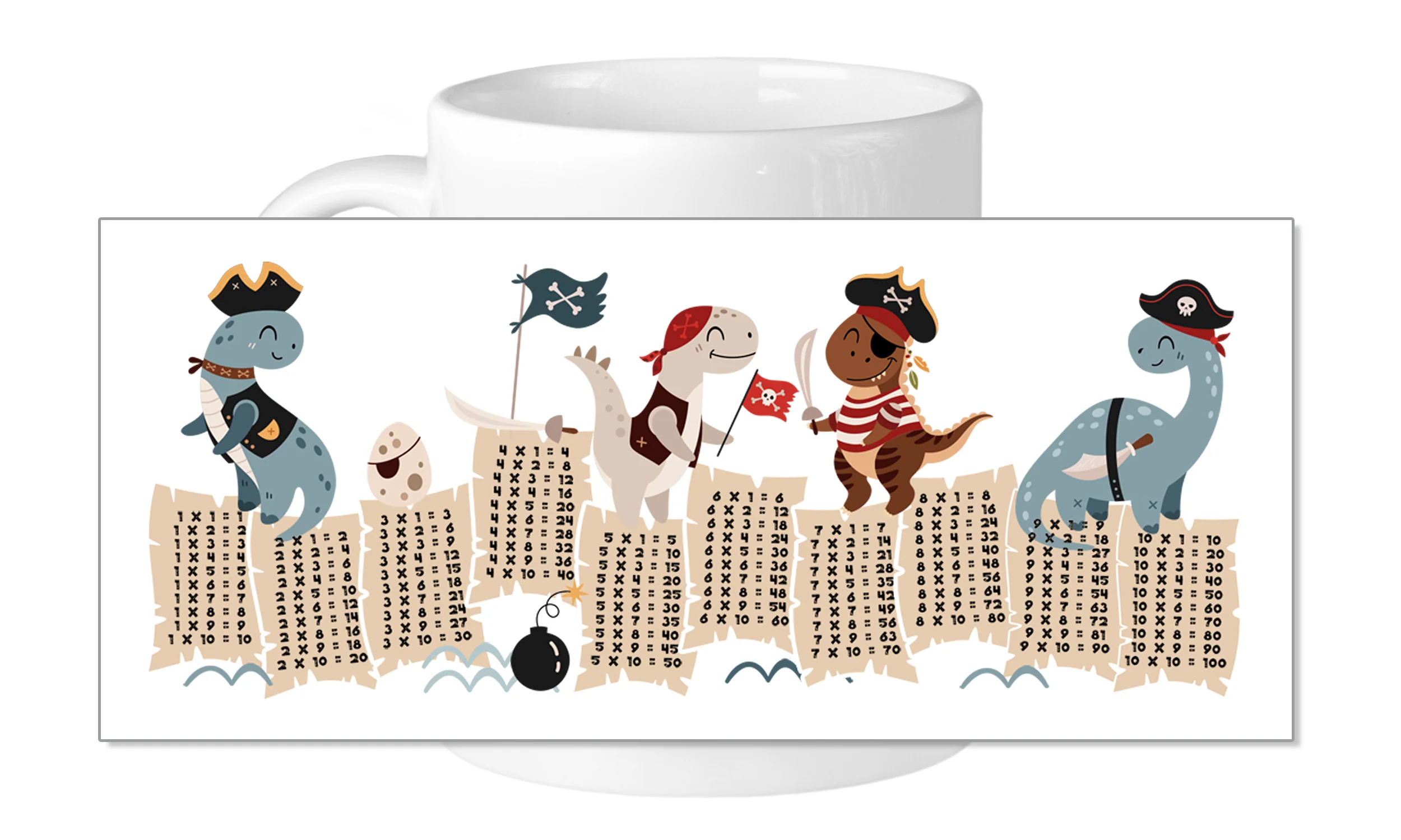 1x1 Tasse Piraten-Dinosaurier - Image 5