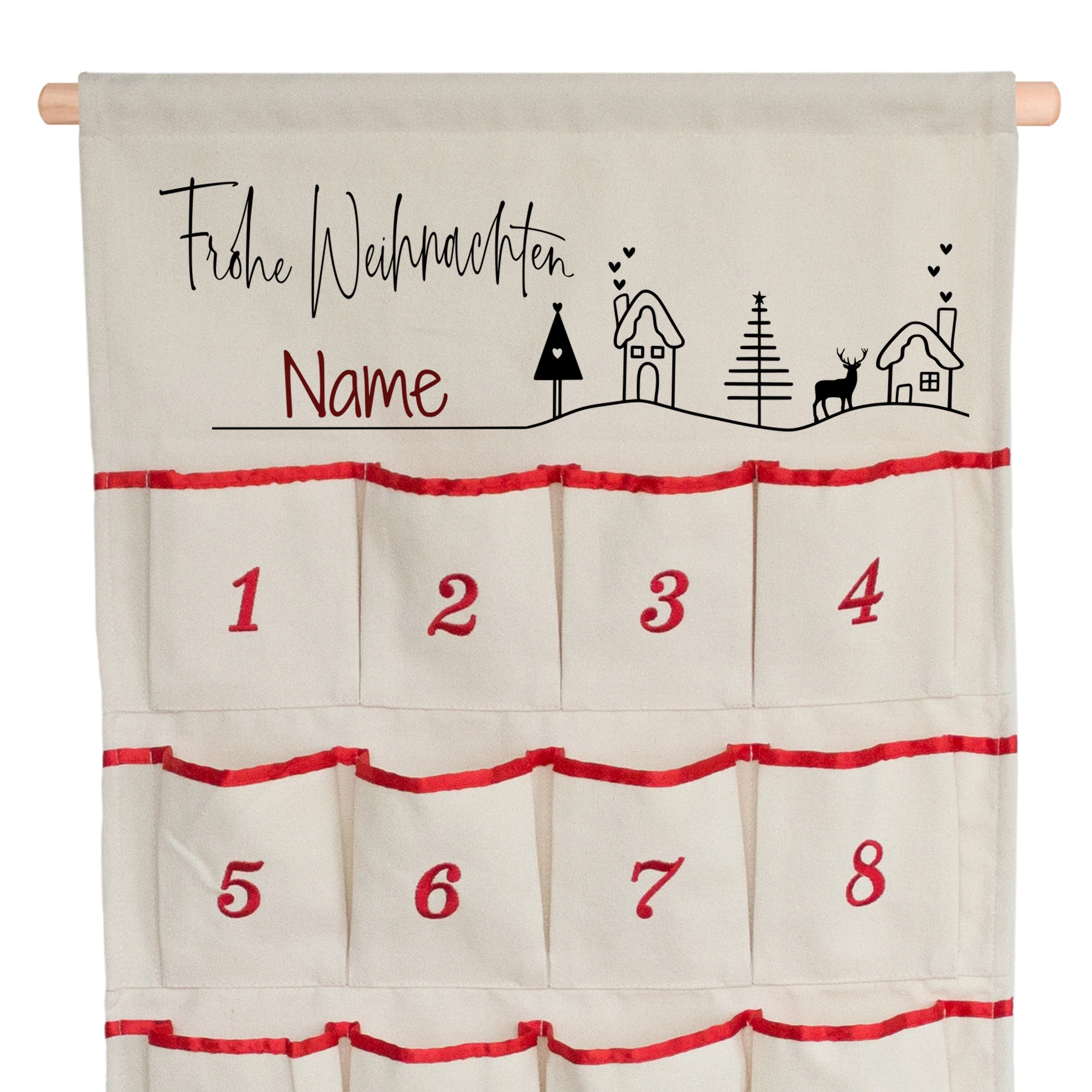 Adventskalender mit personalisierbarem Namen - Vorfreude auf Weihnachten - Image 3