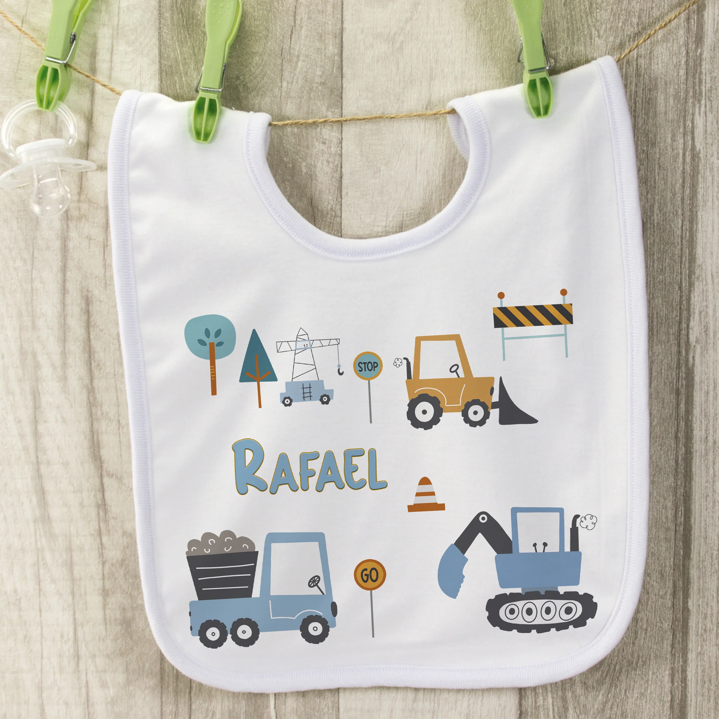 Baby Lätzchen Baustellenmotiv - Für kleine Bauarbeiter - Image 2