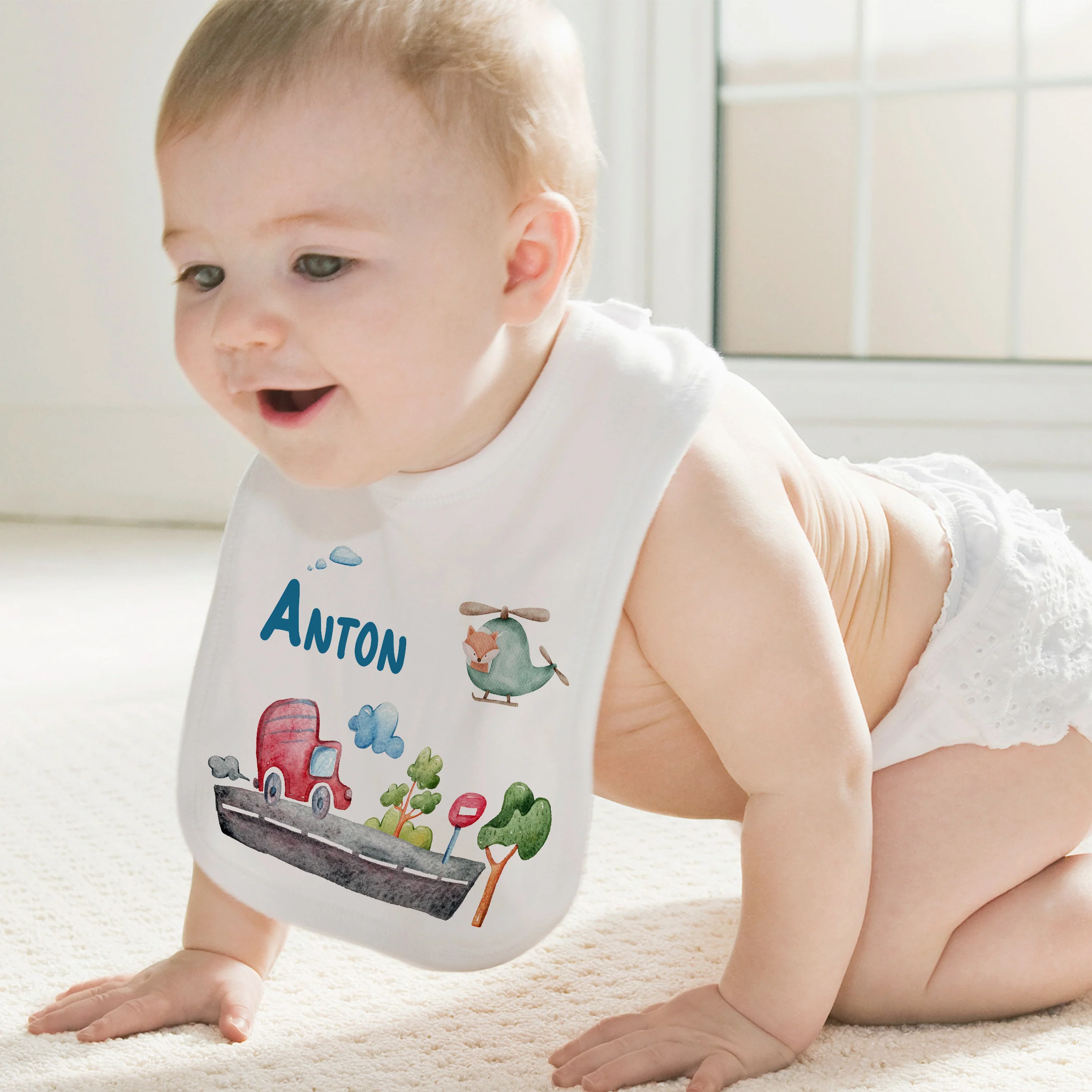 Baby Lätzchen mit Fahrzeugen - Image 3