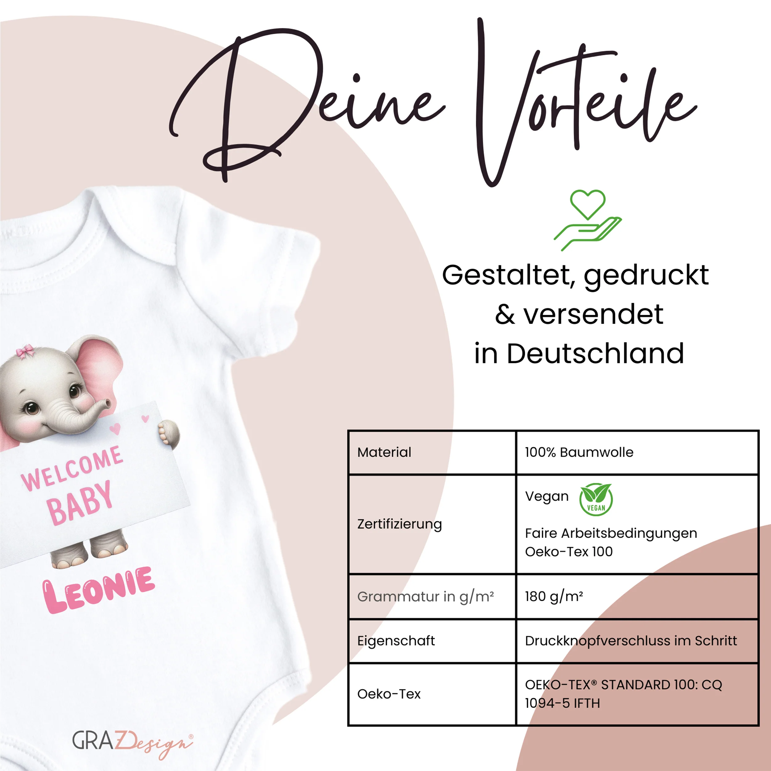 Babybody Elefant - Willkommen, kleines Wunder! - Image 3