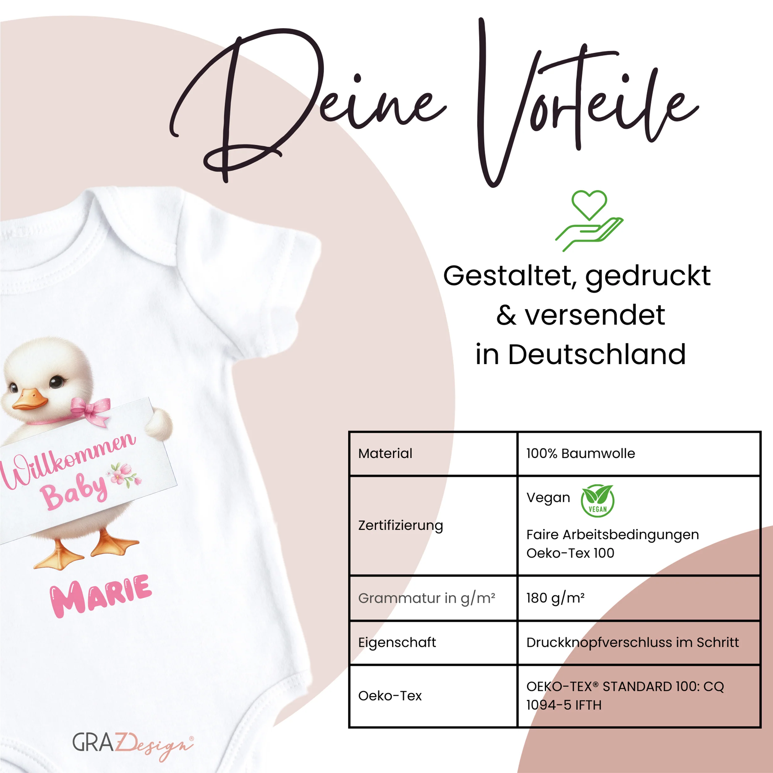 Babybody mit Entchen-Motiv - Willkommen, kleines Wunder! - Image 3
