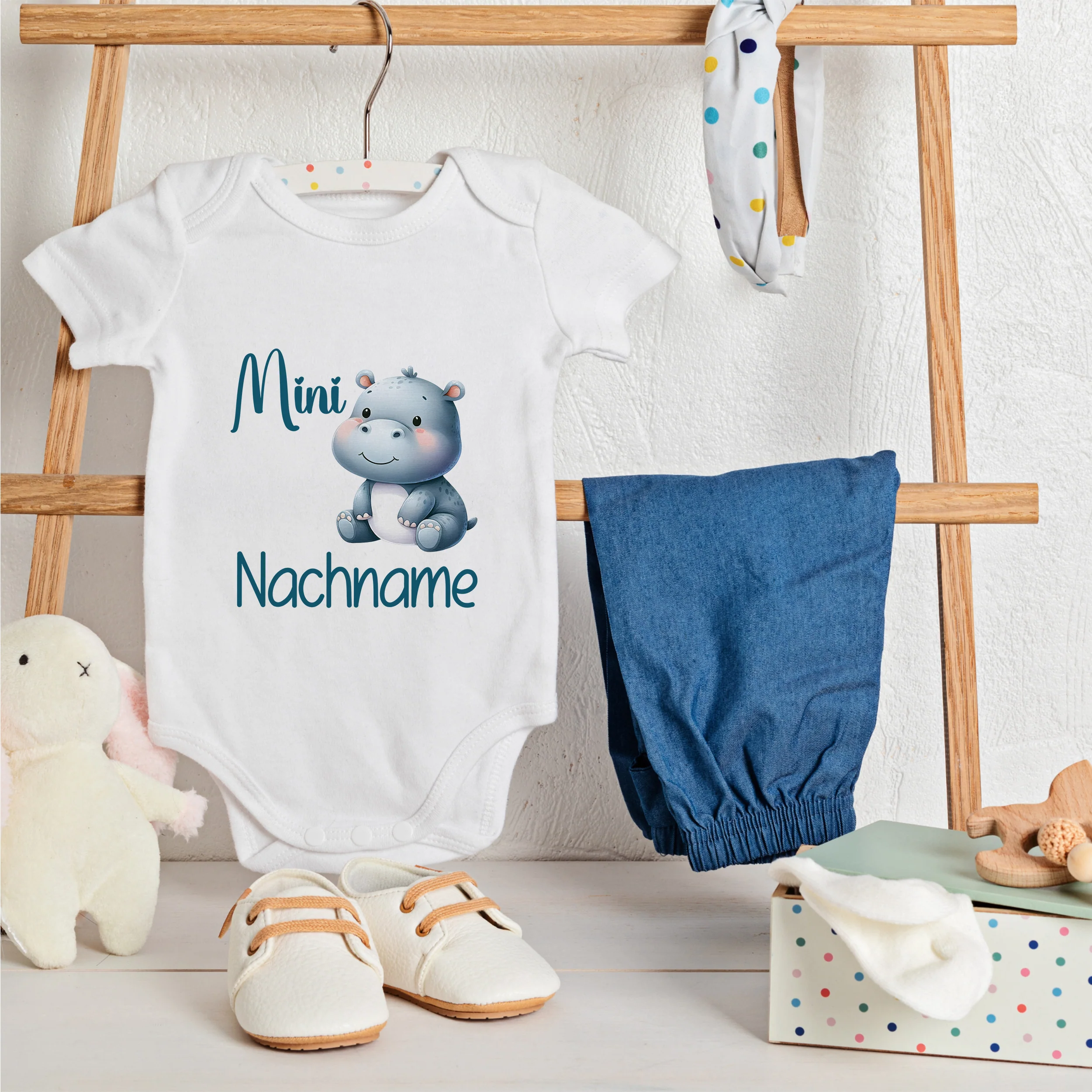 Babybody mit süßem Nilpferd - Image 2
