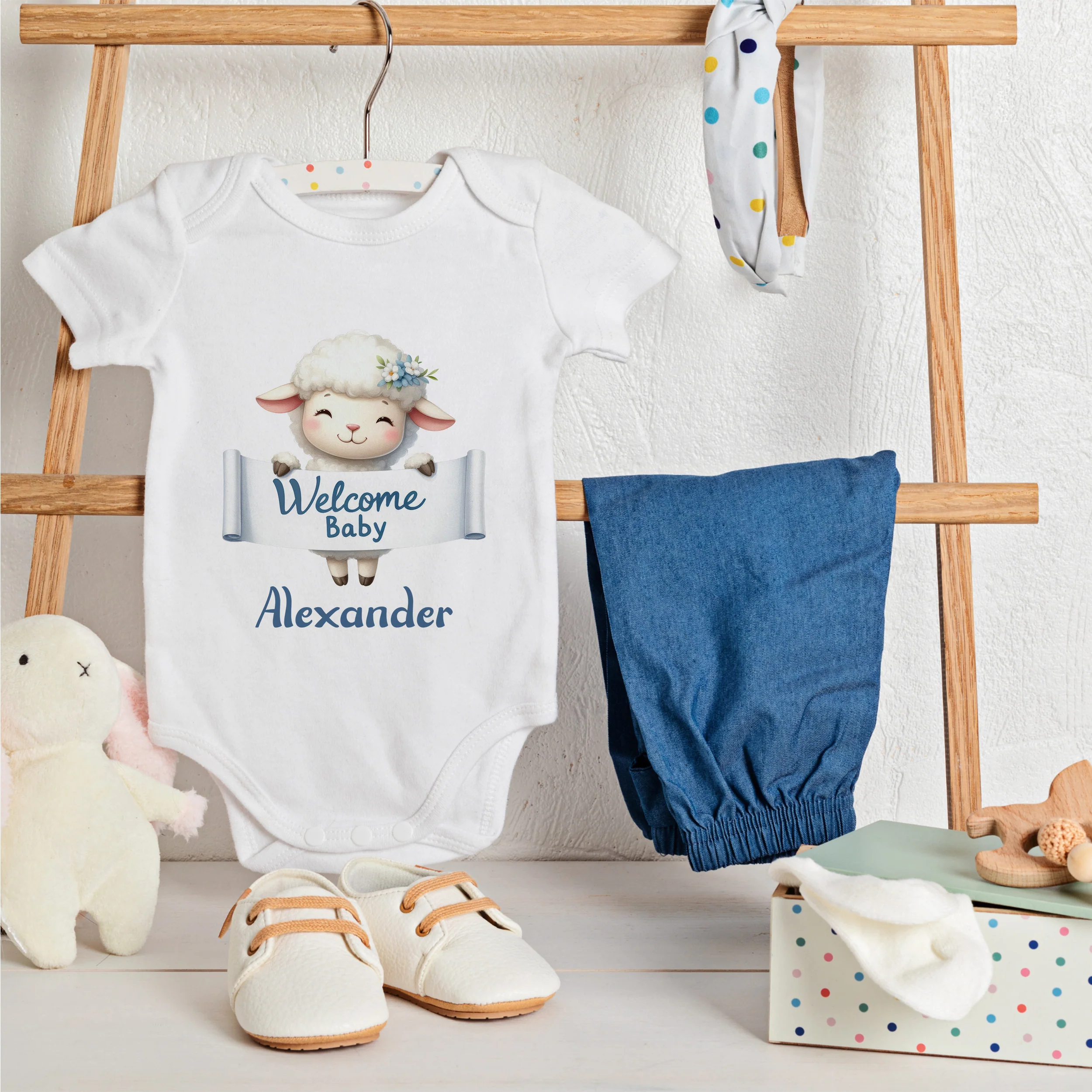 Babybody Schaf - Willkommen in der Welt, kleiner Alexander! - Image 2