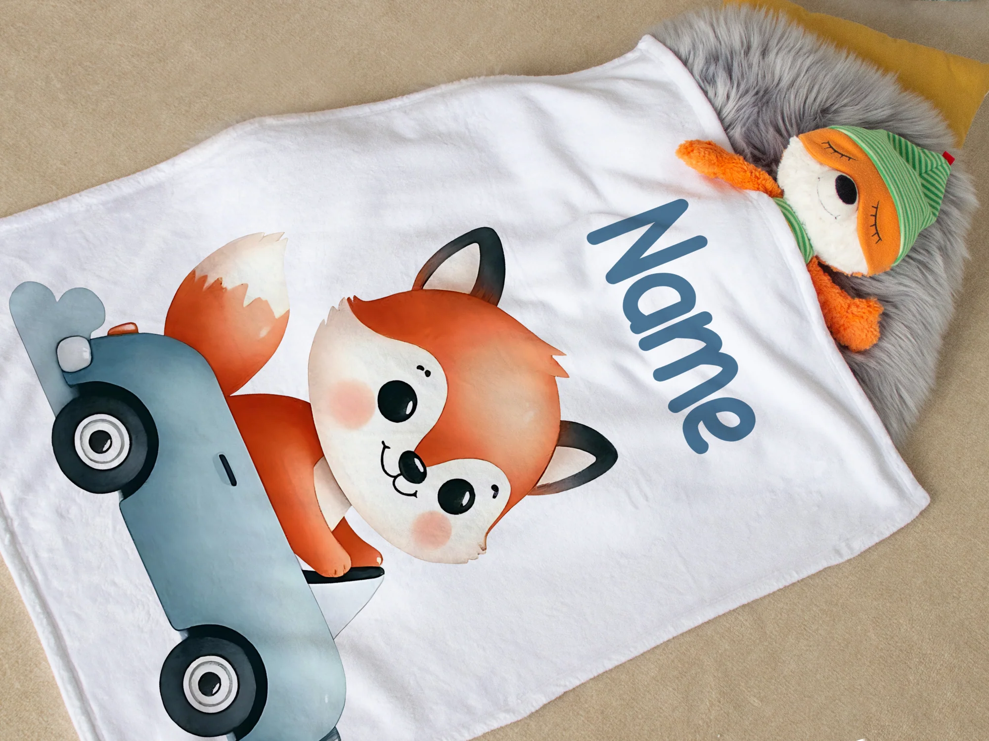 Babydecke Fuchs im Auto - Image 2