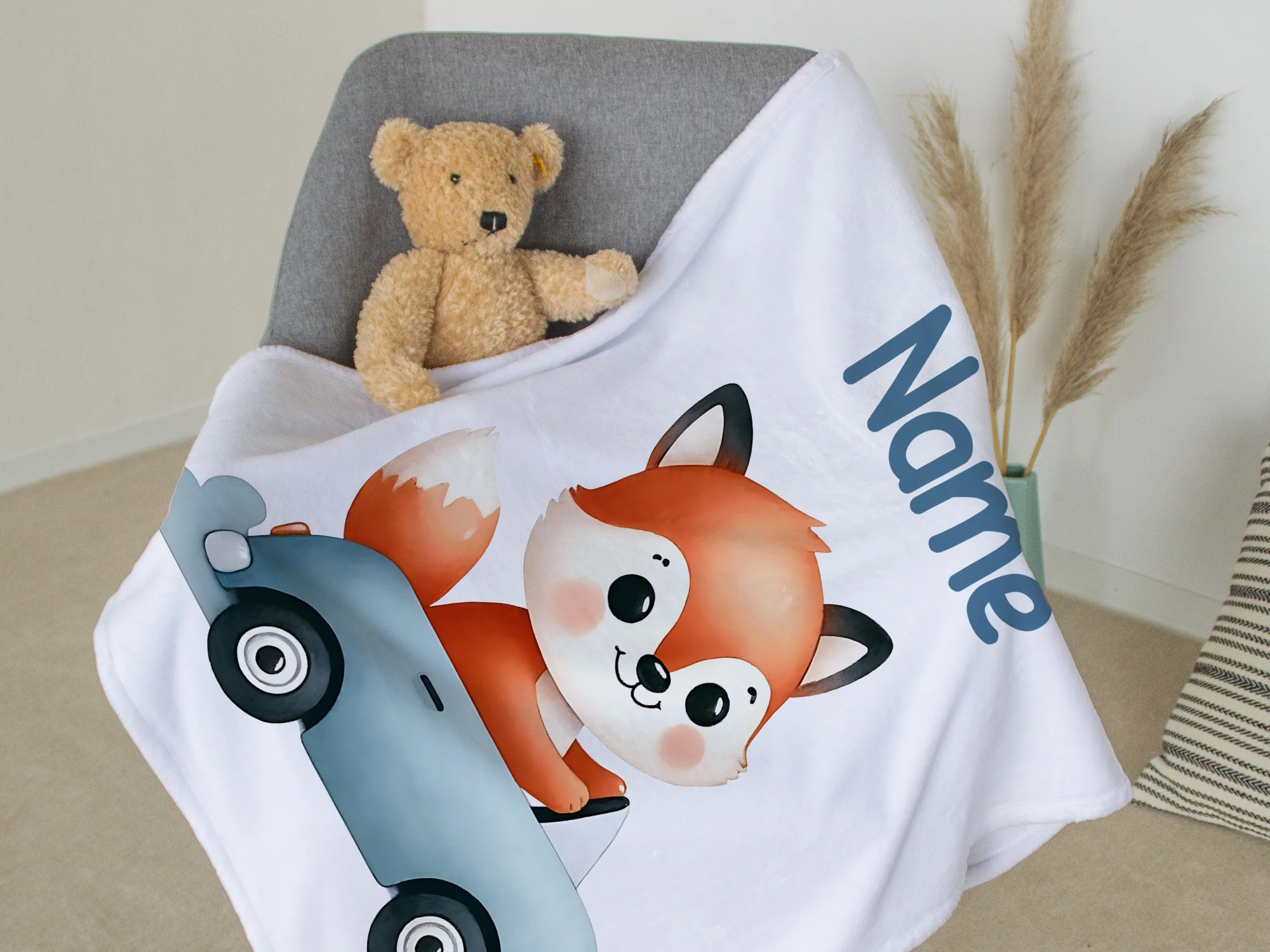 Babydecke Fuchs im Auto - Image 3