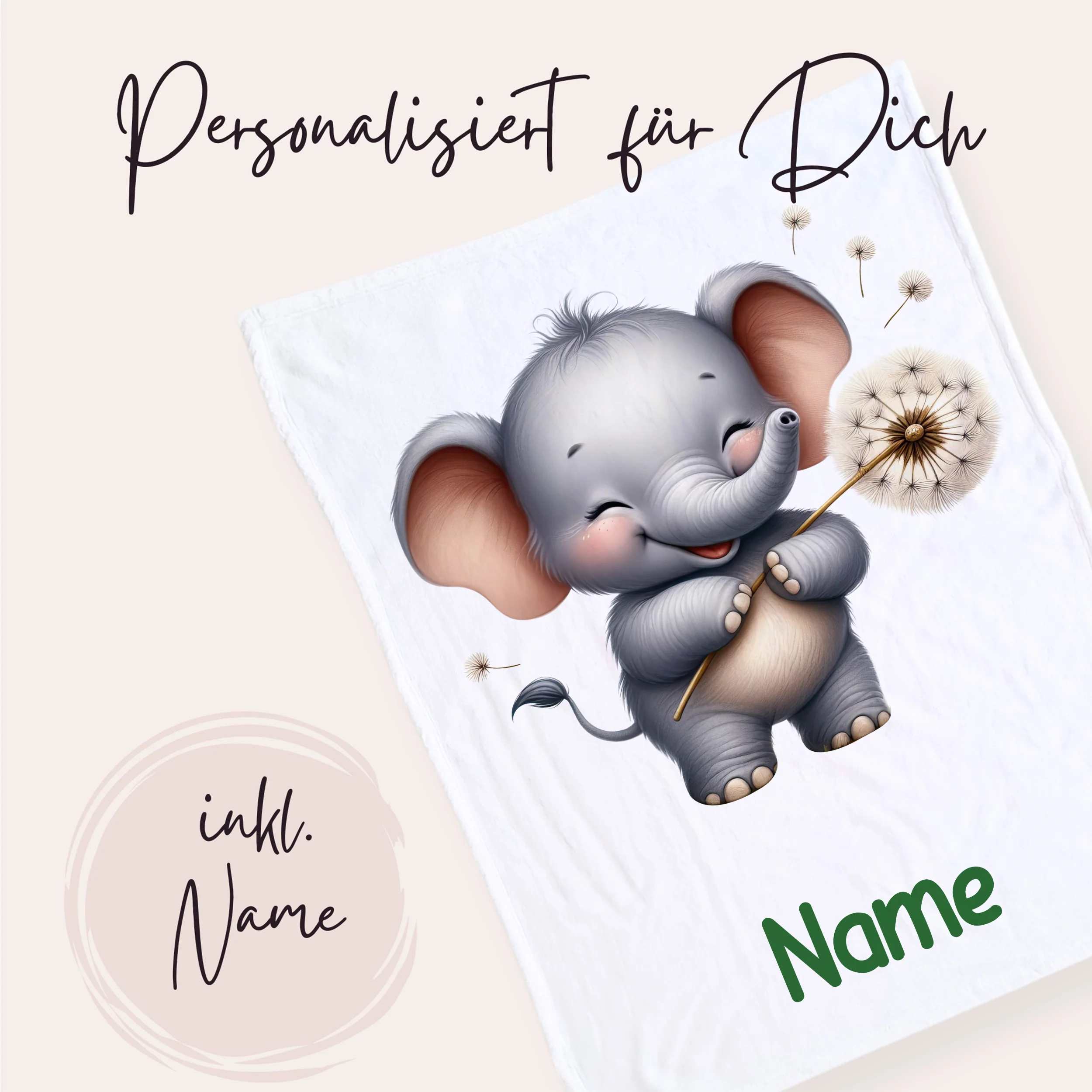 Babydecke mit Elefant - Image 2