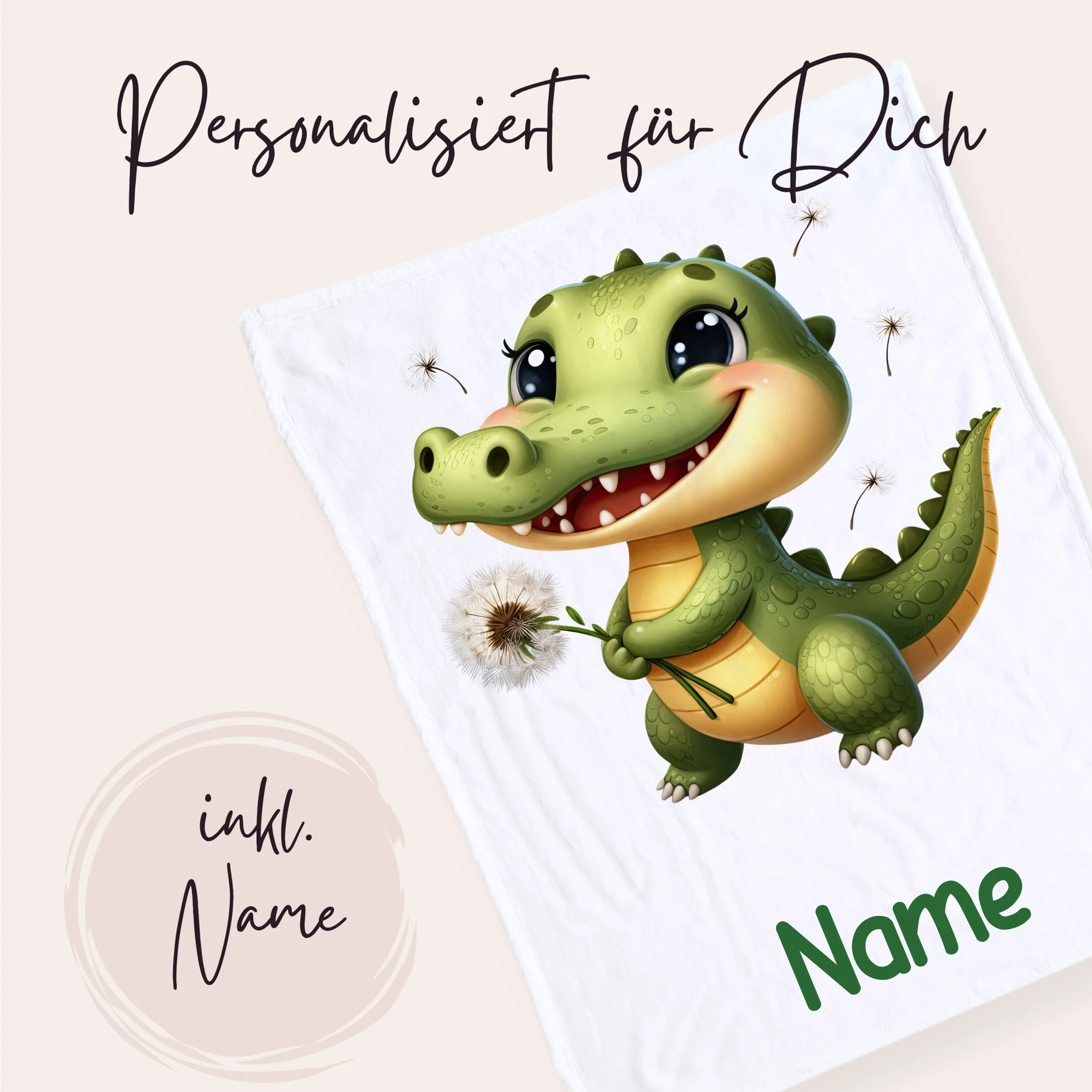 Babydecke mit niedlichem Krokodil - Image 2