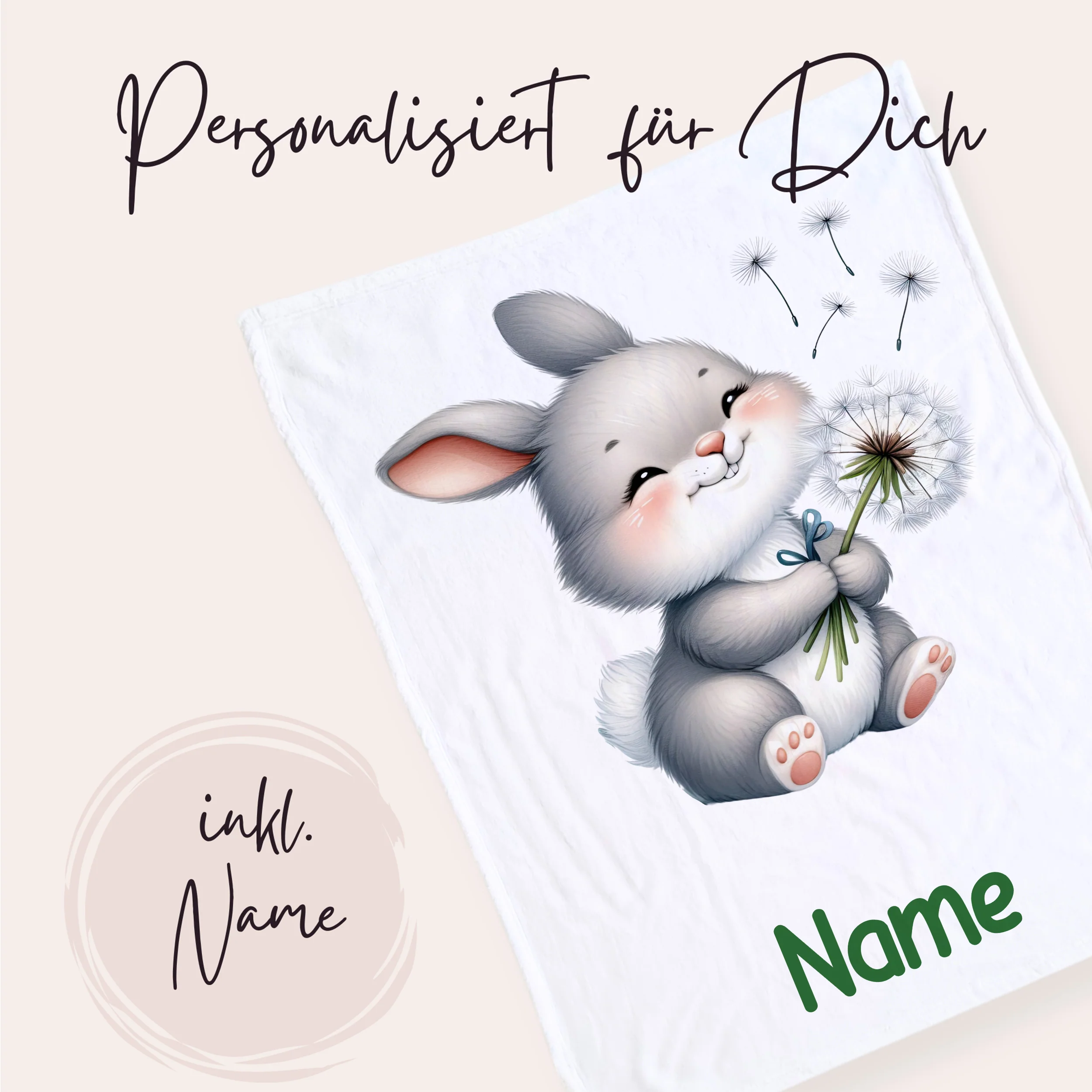 Babydecke mit süßem Kaninchen - Image 2