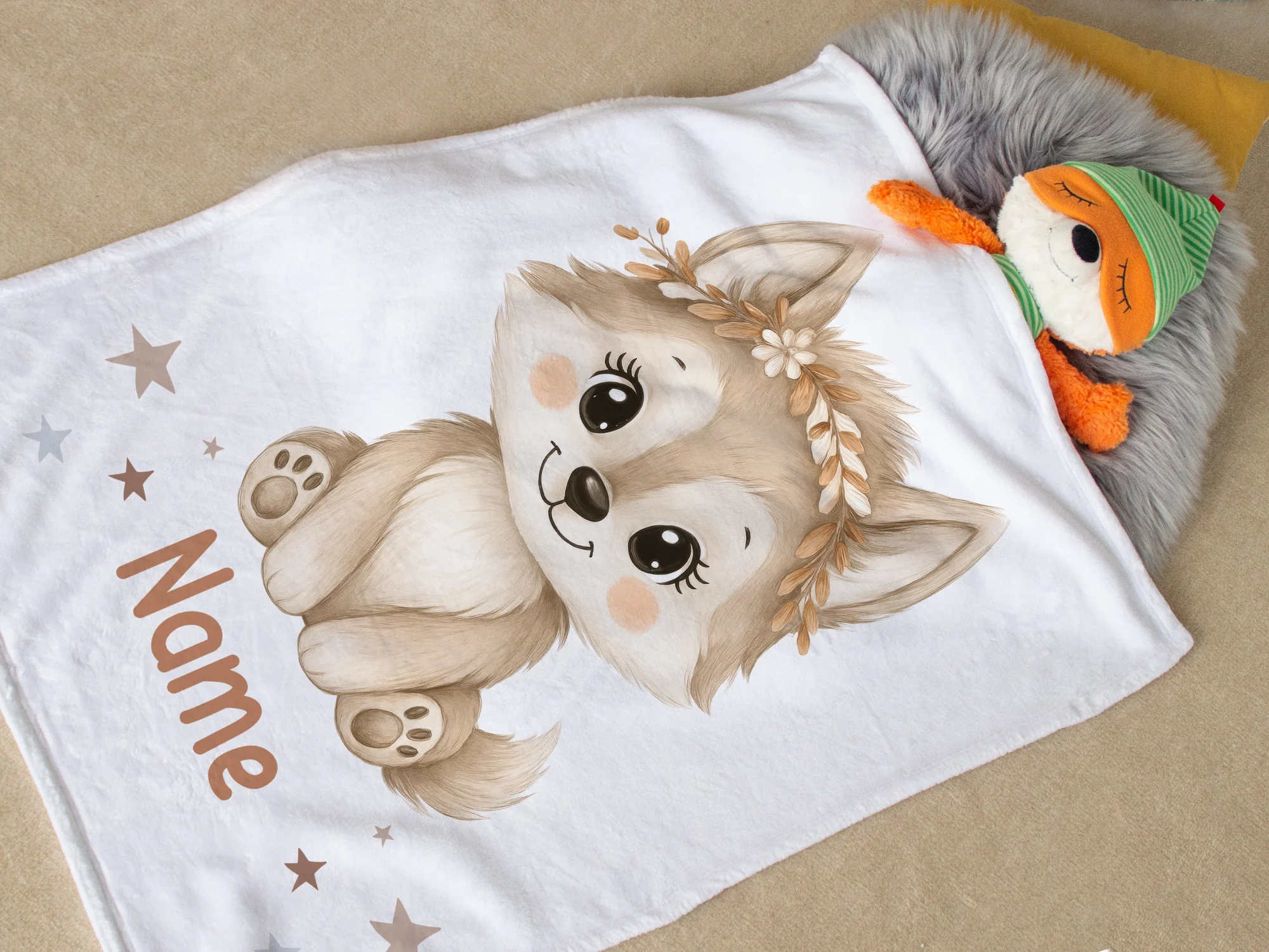 Babydecke mit Wolf - Image 2