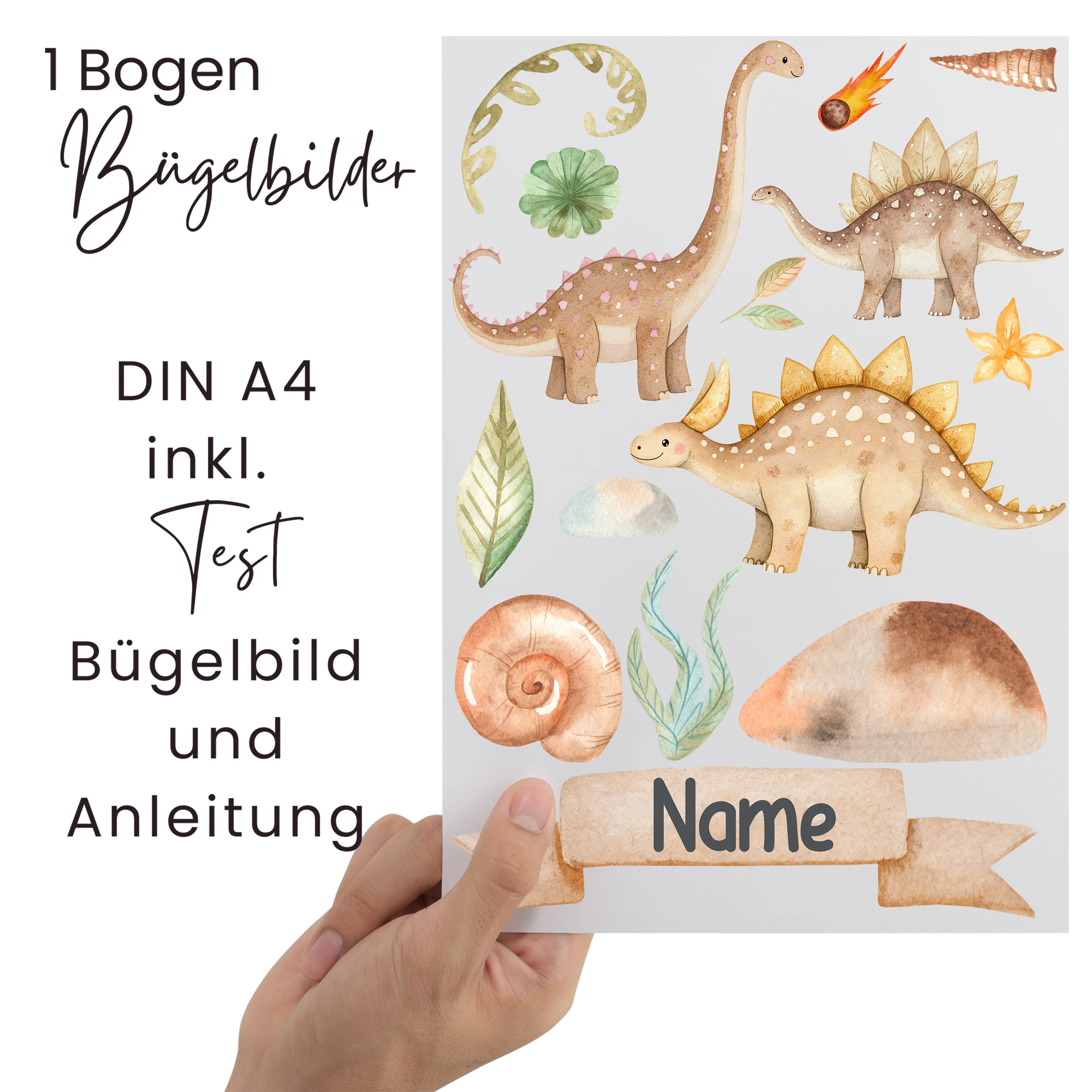 Bügelbild Set Dino-Motiv - Abenteuer für kleine Entdecker - Image 2