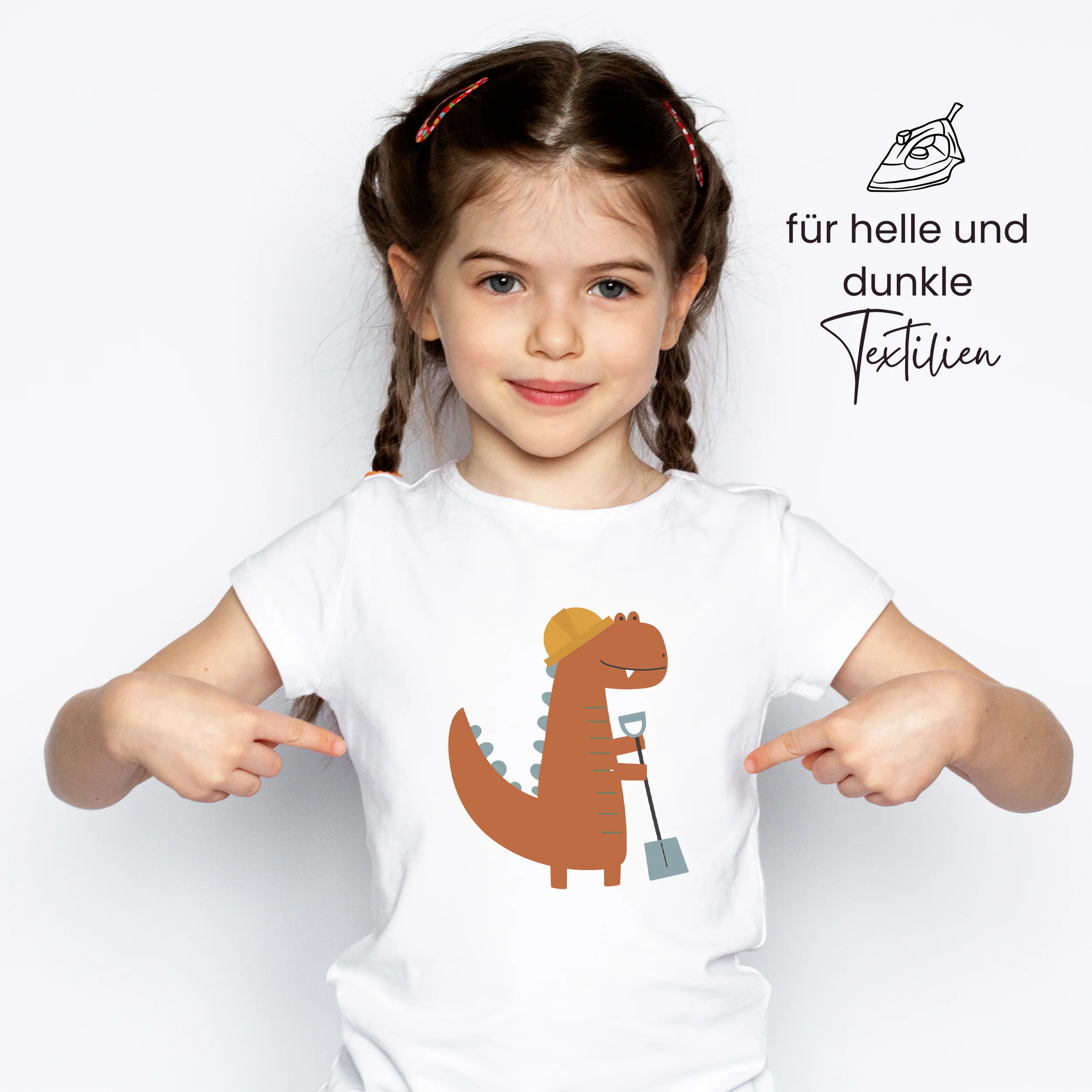 Bügelbild Set Dinosaurier als Bauarbeiter - Image 3