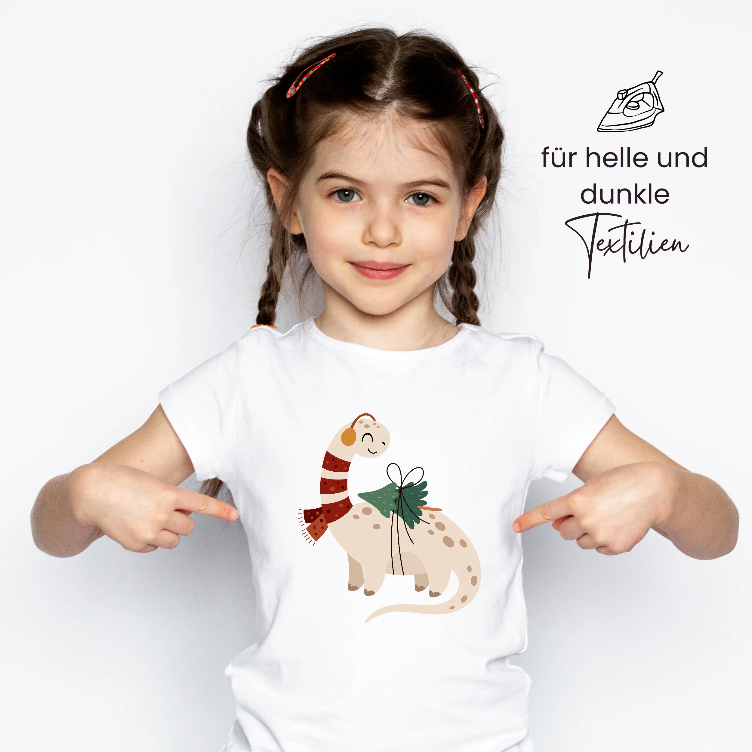 Bügelbild Set Dinosaurier - Fröhliche Weihnachtsgrüße für Kinder - Image 3
