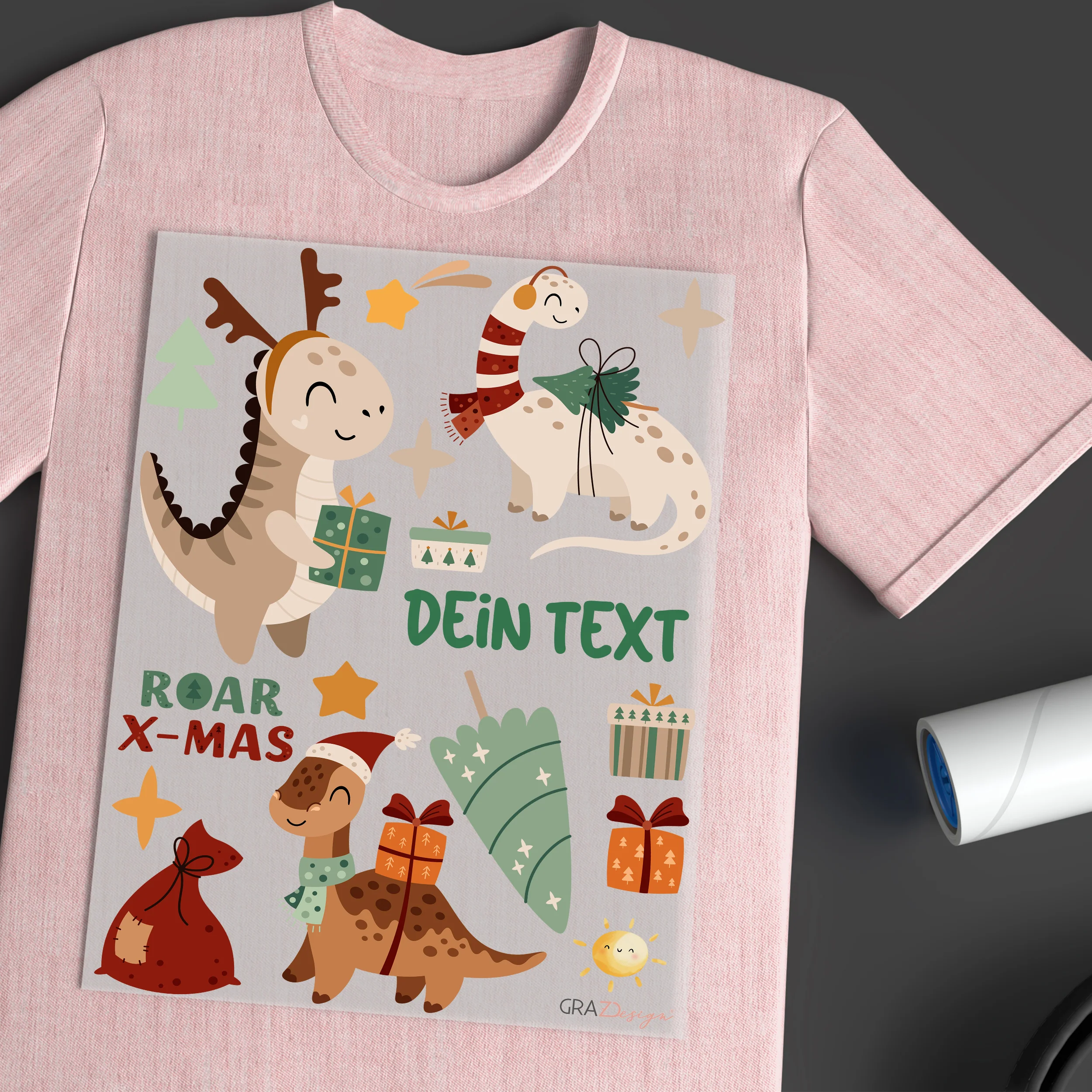 Bügelbild Set Dinosaurier - Fröhliche Weihnachtsgrüße für Kinder - Image 4