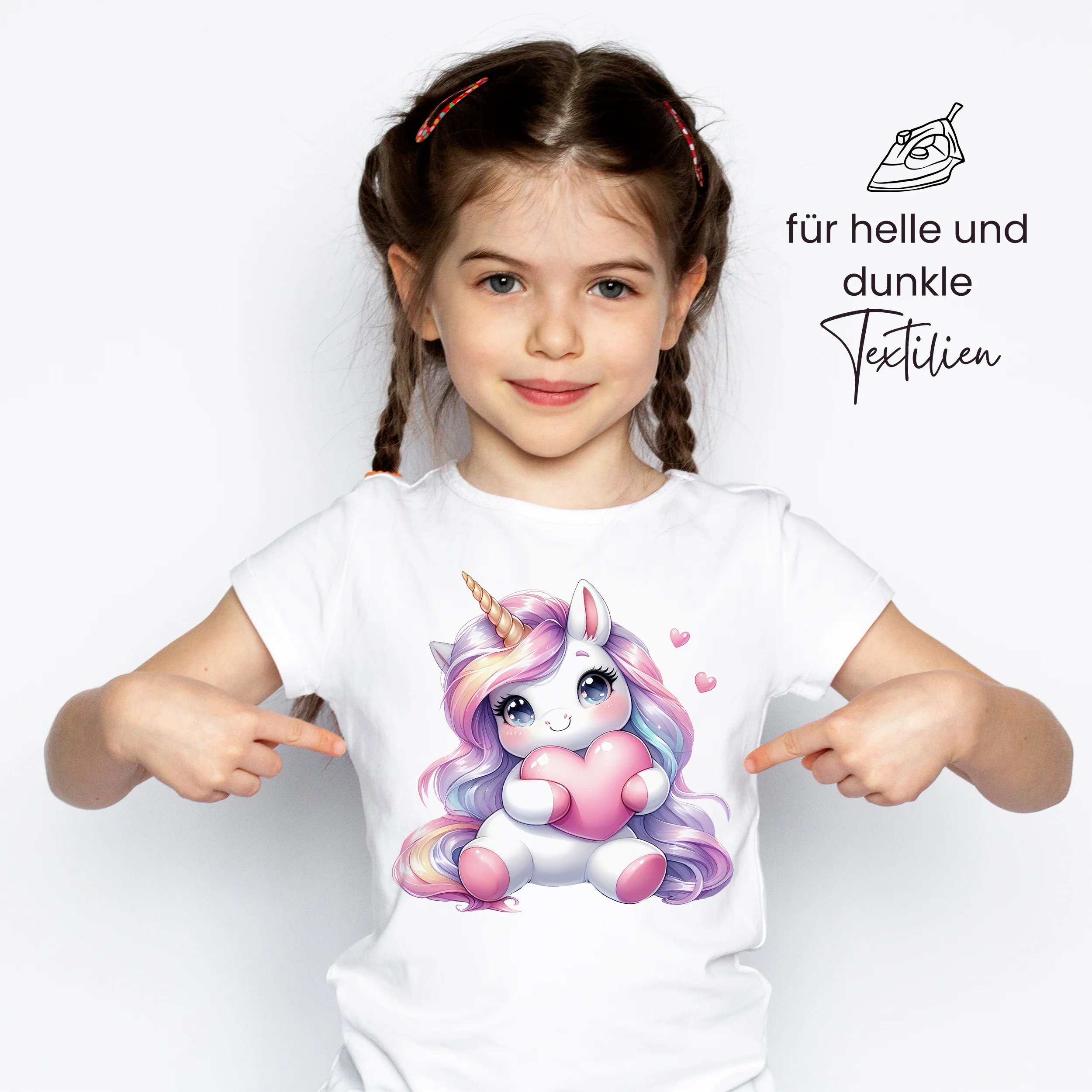 Bügelbild Set Einhorn - Farbige Freude für dein Outfit - Image 3