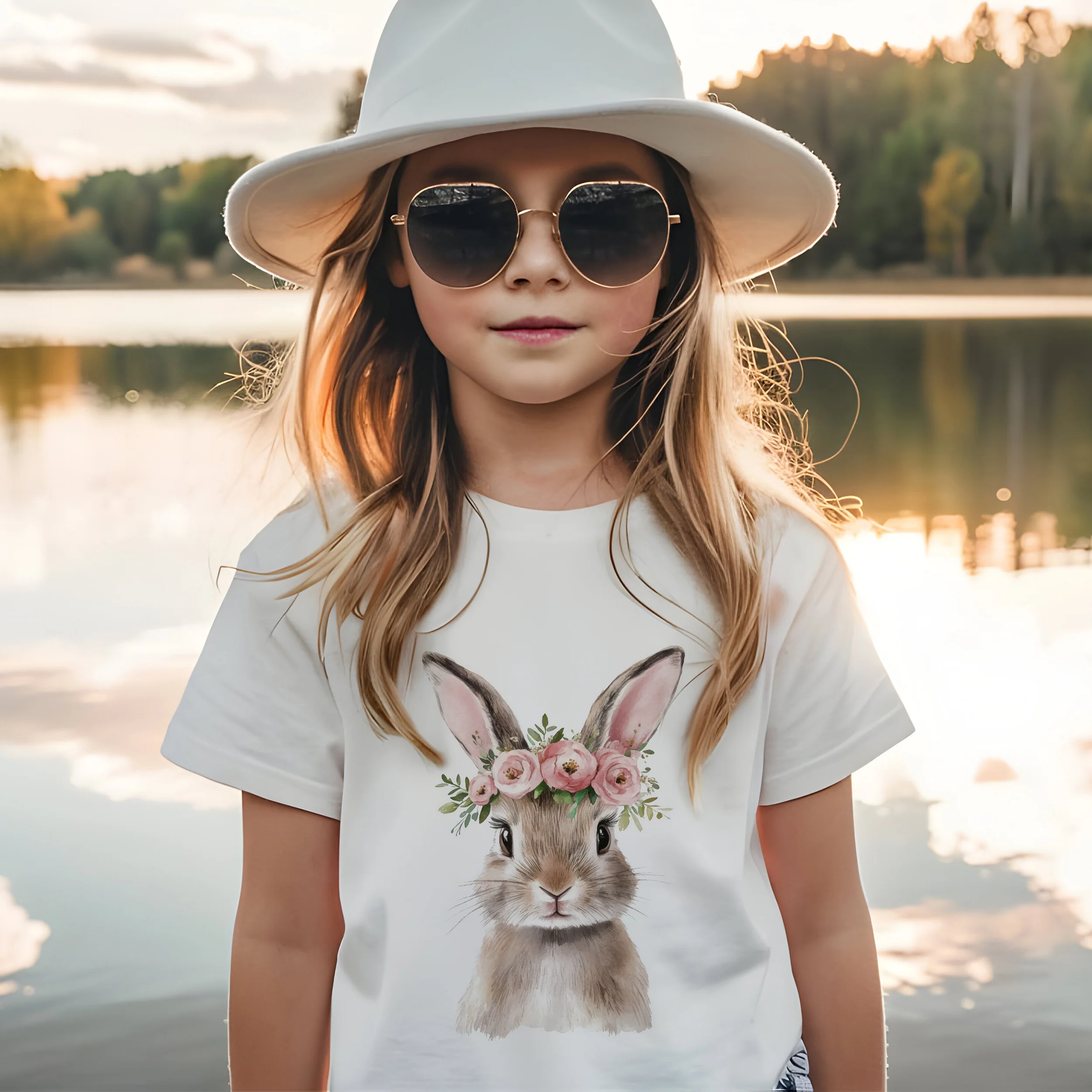 Bügelbild Set Hase mit Blumenkranz - Für fröhliche Bastelstunden - Image 4