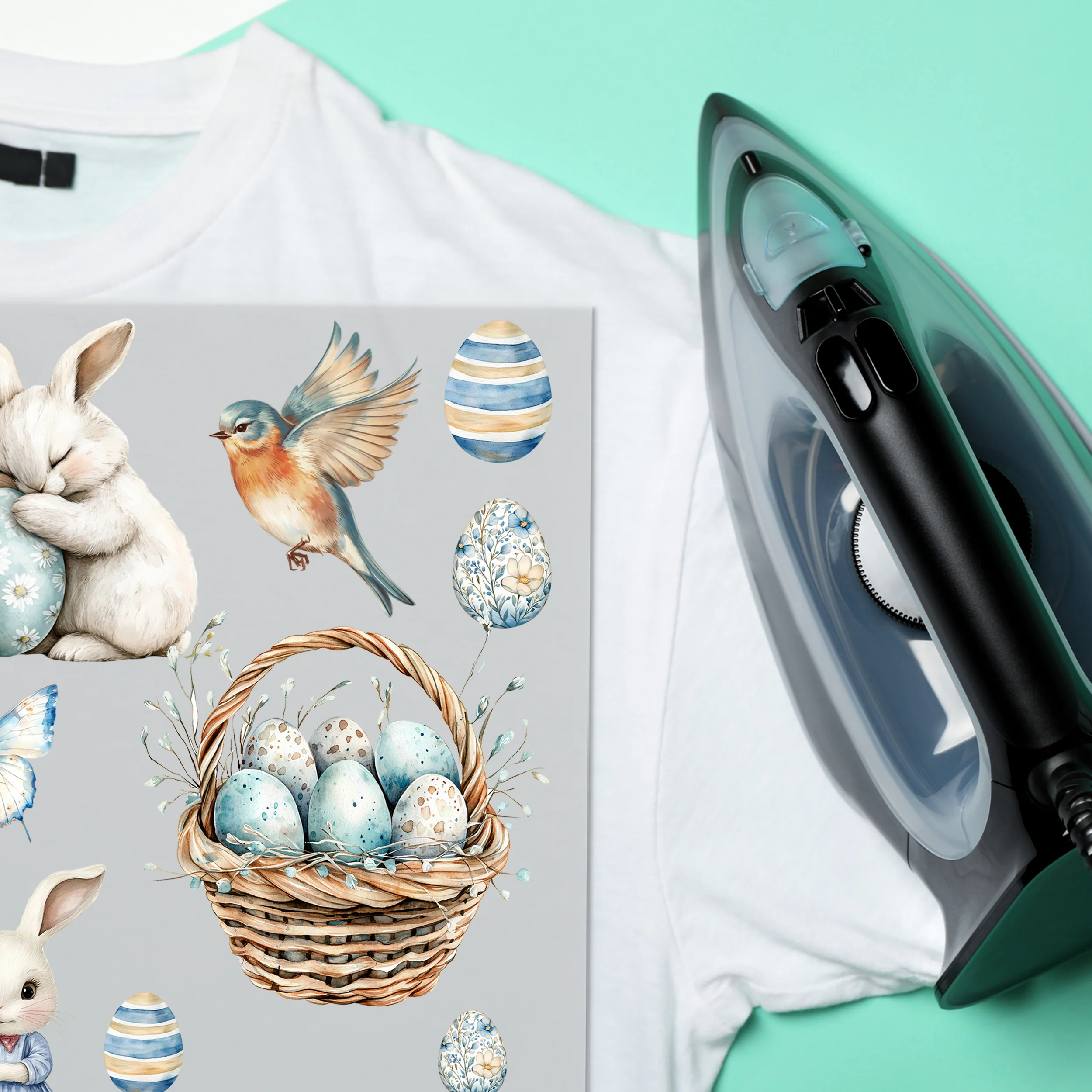 Bügelbild Set Hase und Schmetterlinge - Image 2