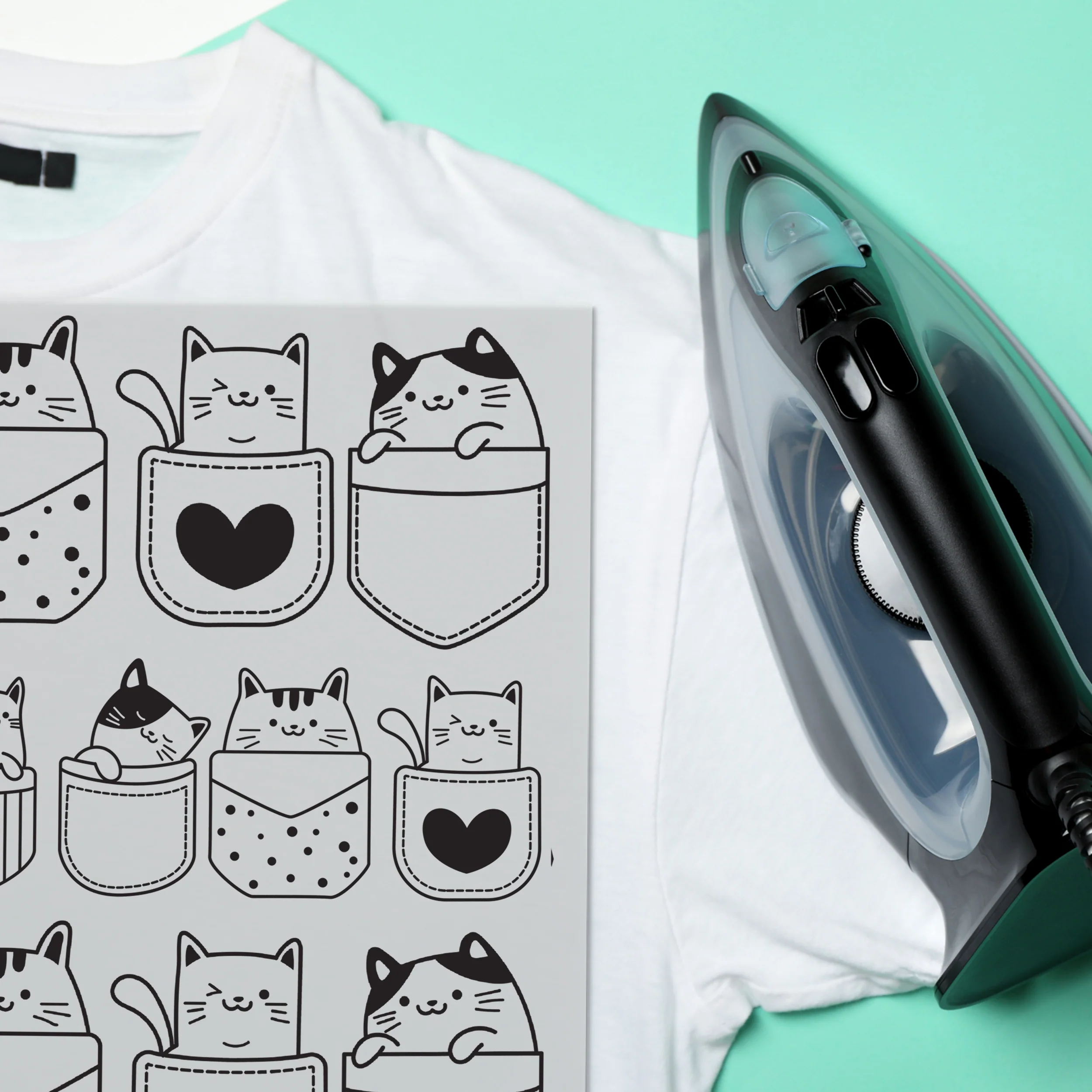 Bügelbild Set Katzen - Für tierliebende Fashionistas - Image 2