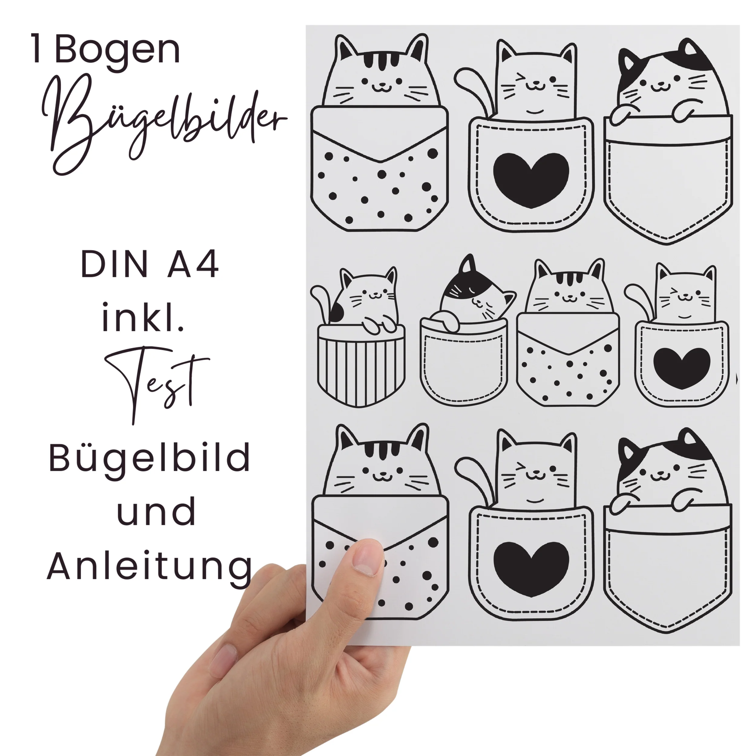 Bügelbild Set Katzen - Für tierliebende Fashionistas - Image 3