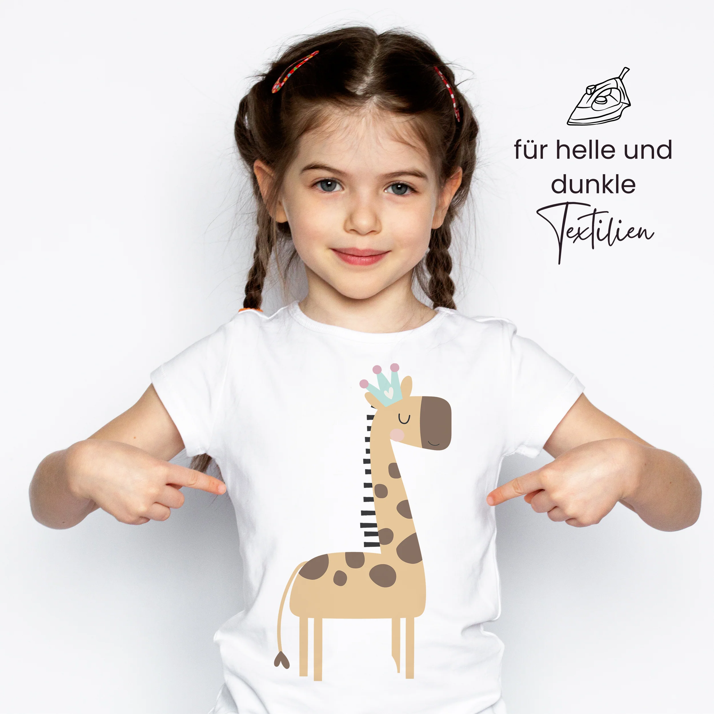 Bügelbild Set mit Giraffe und Papagei - Image 3