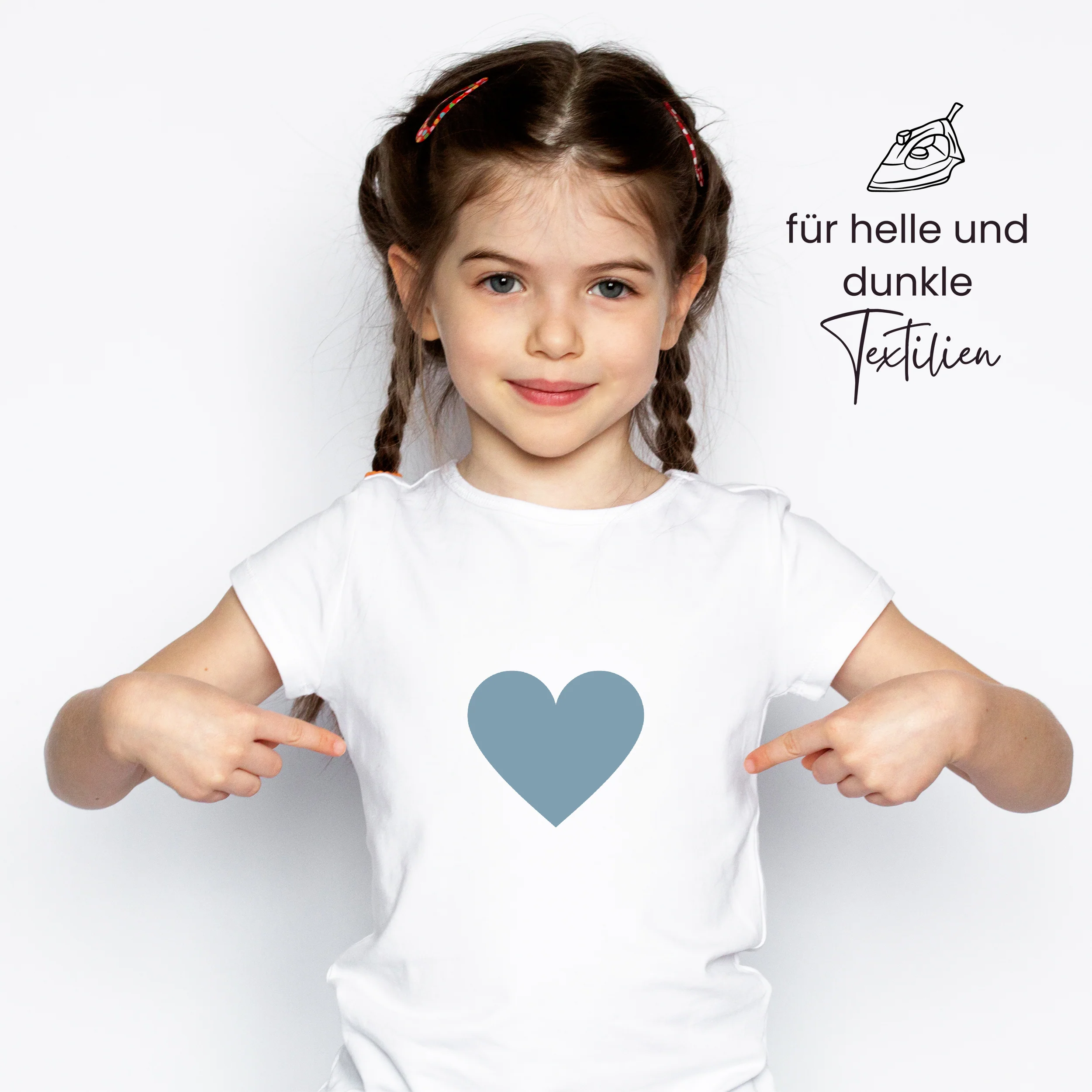 Bügelbild Set mit Herzen und Regenbogen - Kreative Gestaltung für dein Projekt - Image 3