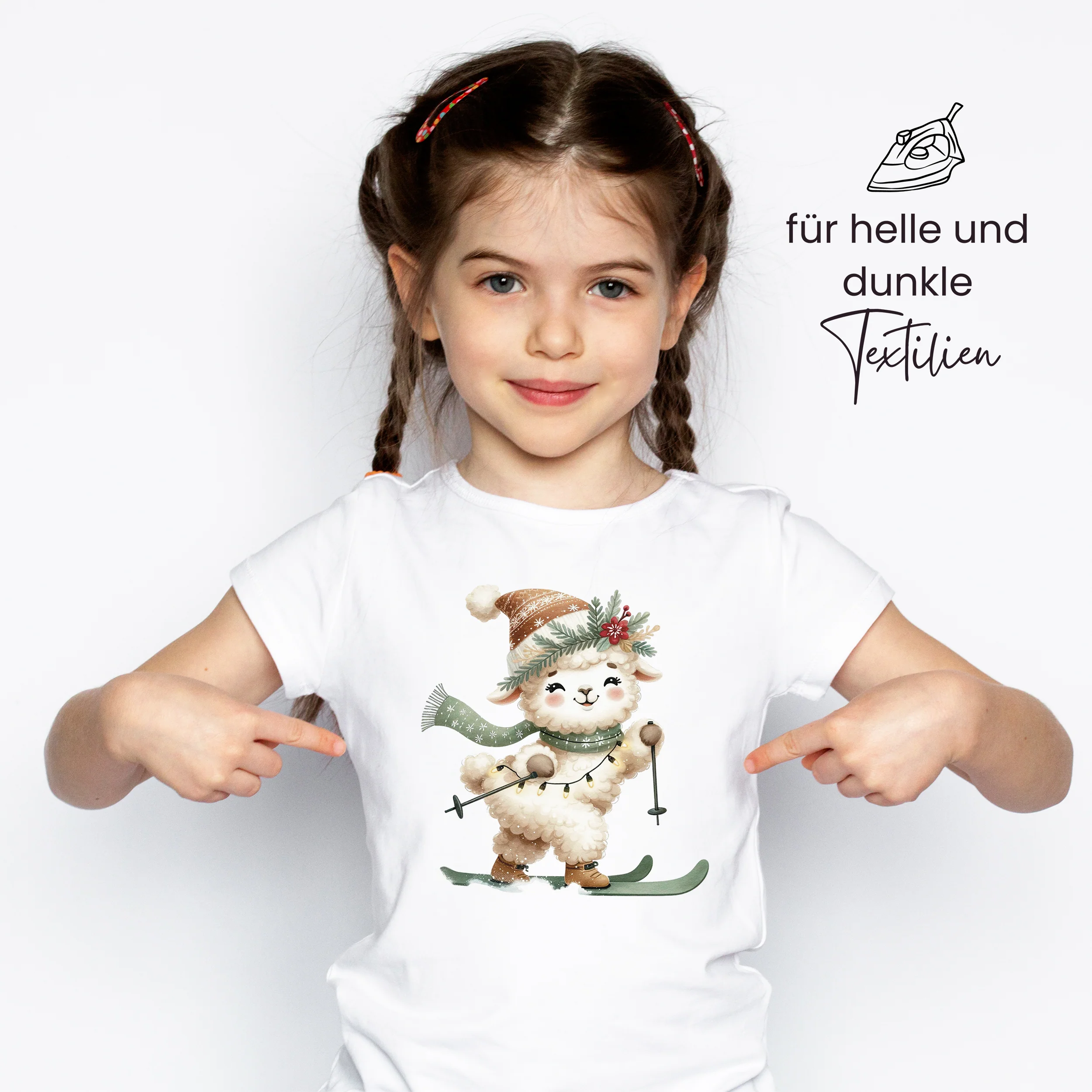 Bügelbild Set mit niedlichen Alpakas - Weihnachtsfreude für Groß und Klein - Image 3