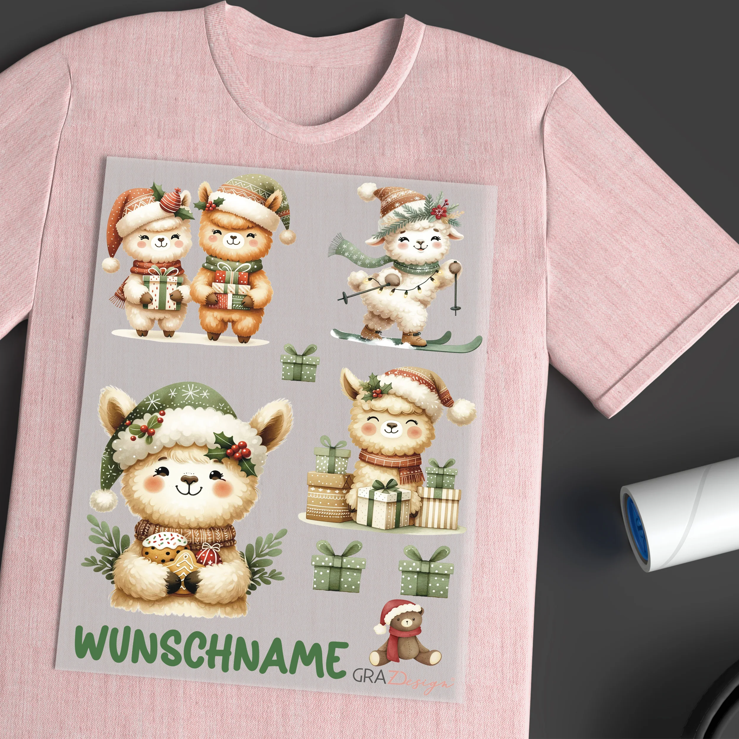 Bügelbild Set mit niedlichen Alpakas - Weihnachtsfreude für Groß und Klein - Image 4
