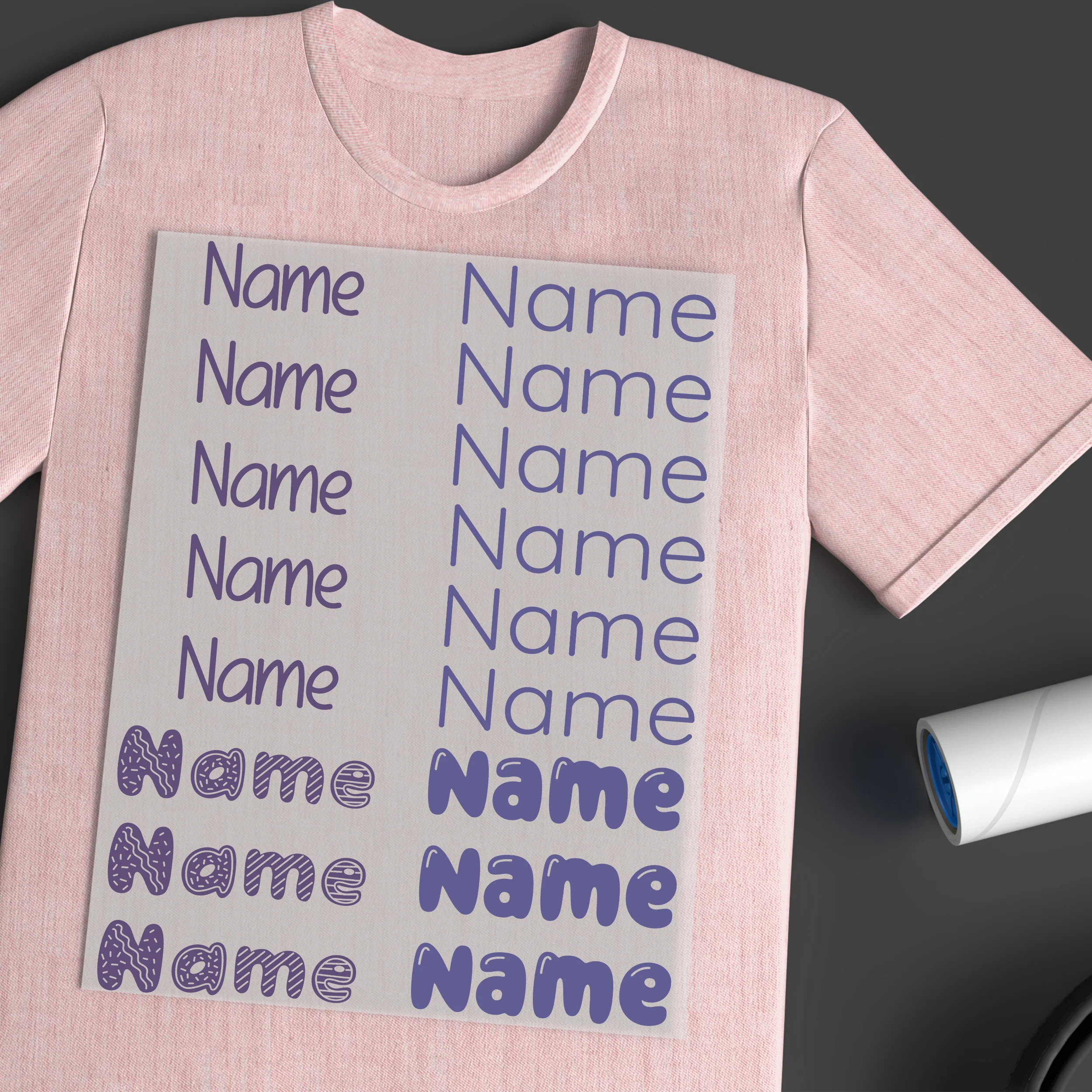 Bügelbild Set mit personalisierbarem Namen - Ein persönlicher Touch für dein T-Shirt - Image 4