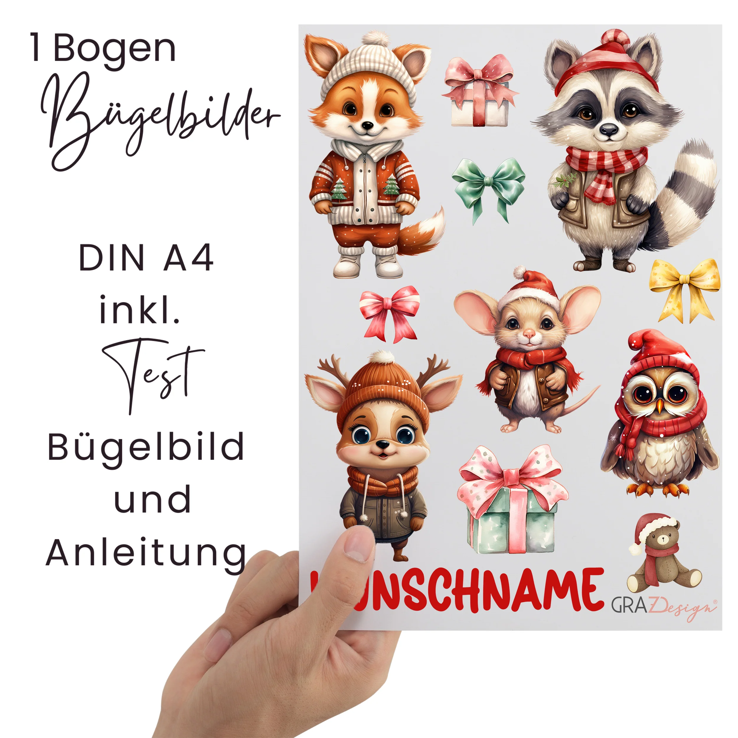 Bügelbild Set mit süßen Tiermotiven - Für kreative Bastelprojekte - Image 2