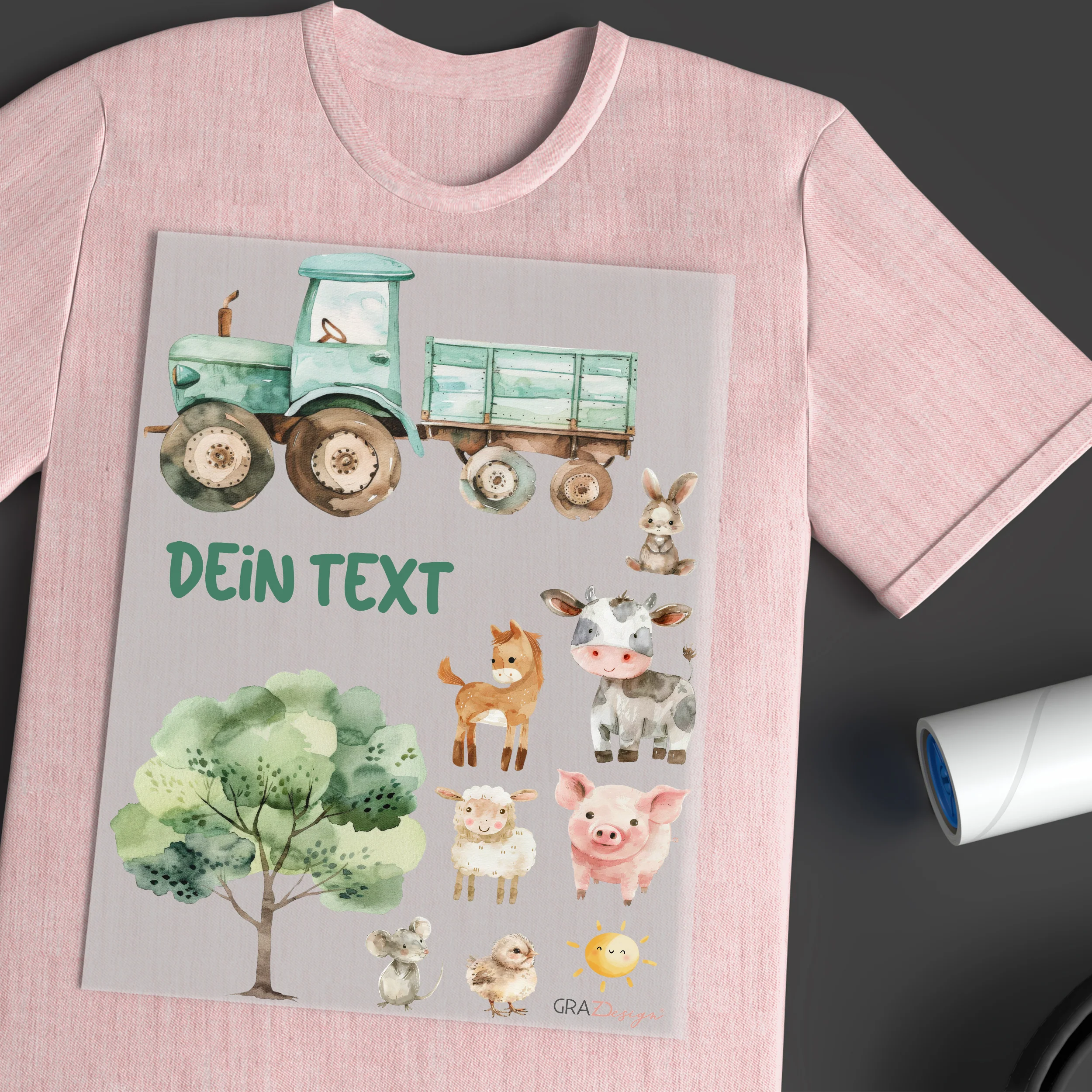 Bügelbild Set mit Traktor und Tieren - Für kleine Abenteurer - Image 4