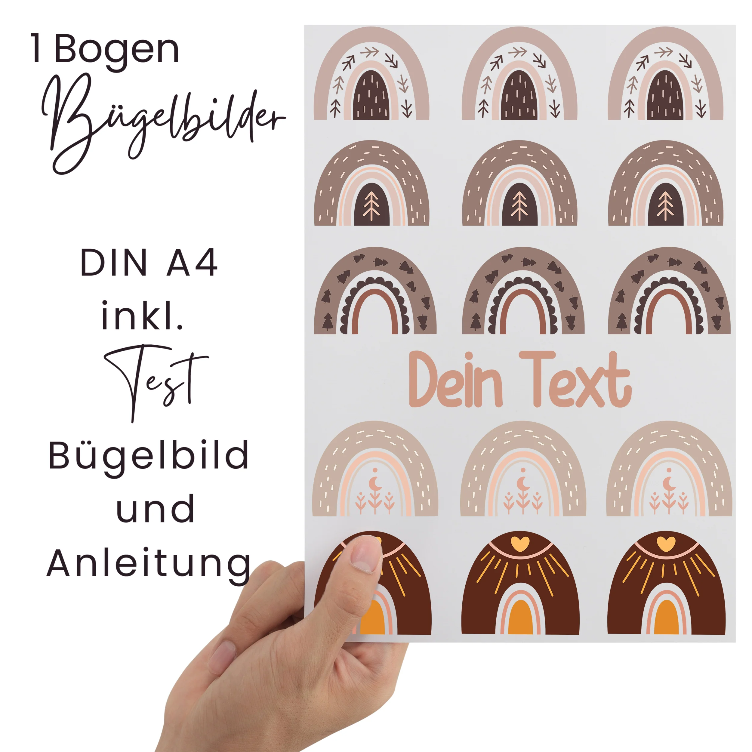 Bügelbild Set Regenbogen - Farbe für dein Zuhause - Image 2