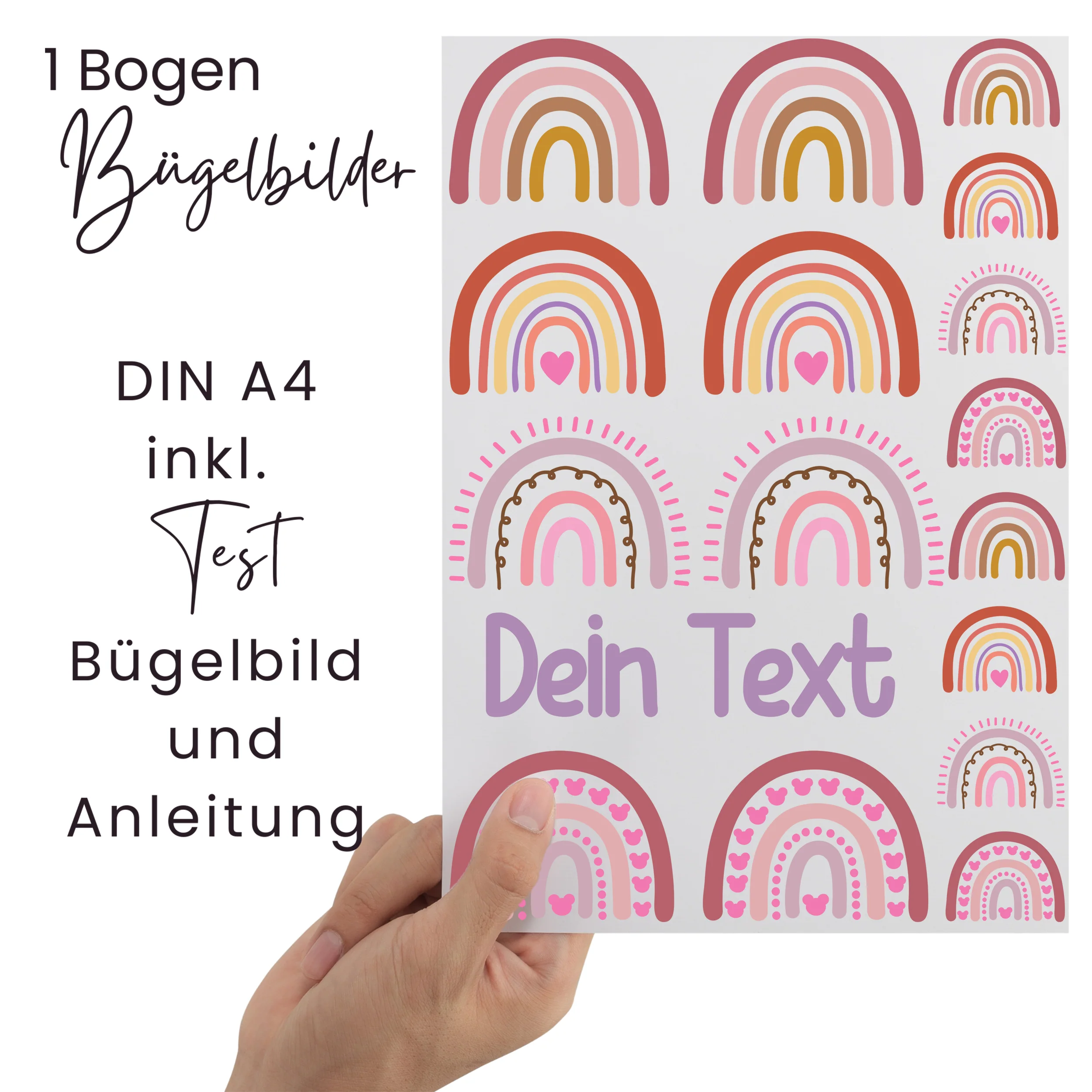 Bügelbild Set Regenbogen - Farbenfrohe Botschaften für dein Zuhause - Image 2