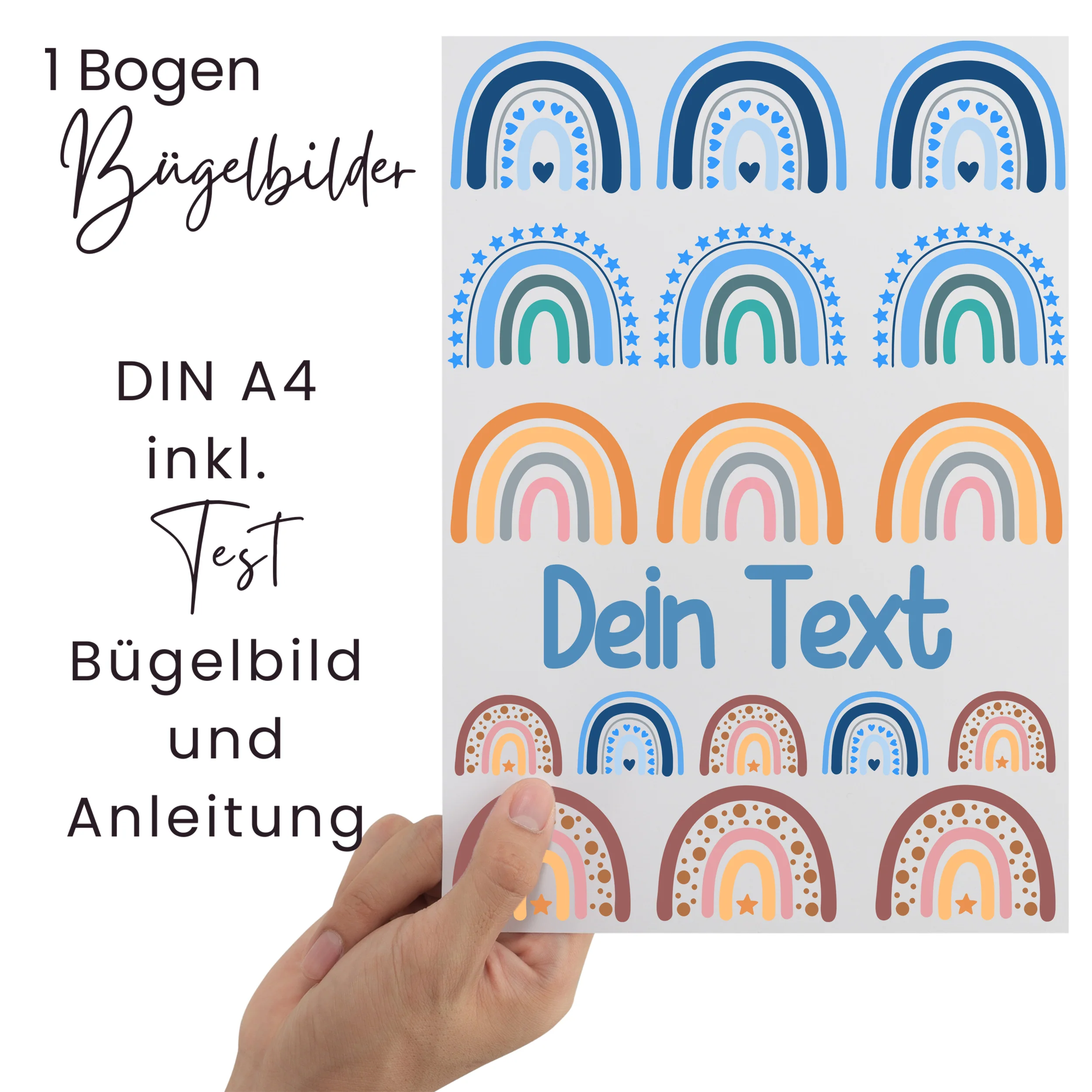 Bügelbild Set Regenbogen - Farbenfrohe Individualität für dein Zuhause - Image 2