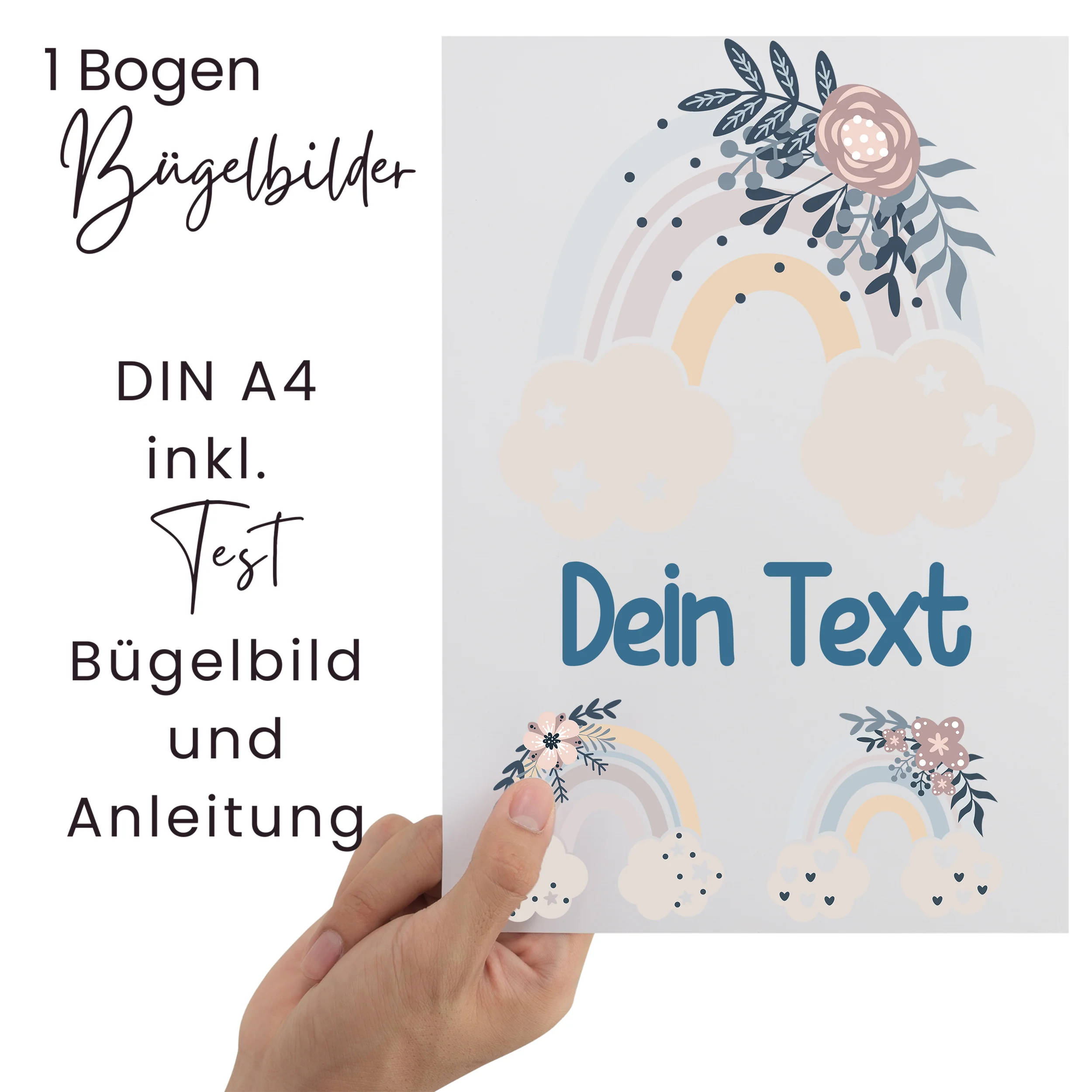 Bügelbild Set Regenbogen - Für kreative Gestaltungsideen - Image 2