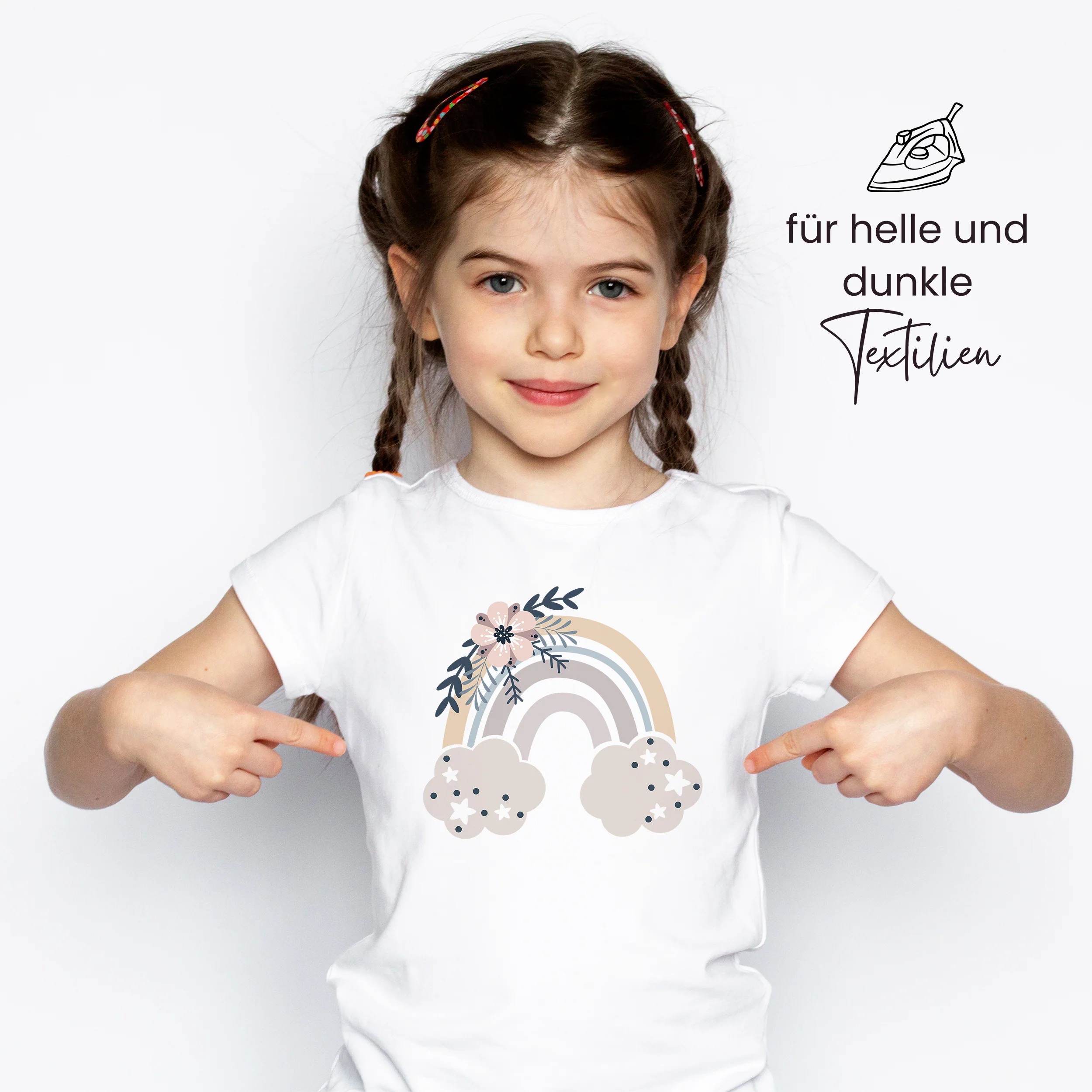 Bügelbild Set Regenbogen - Für kreative Gestaltungsideen - Image 3
