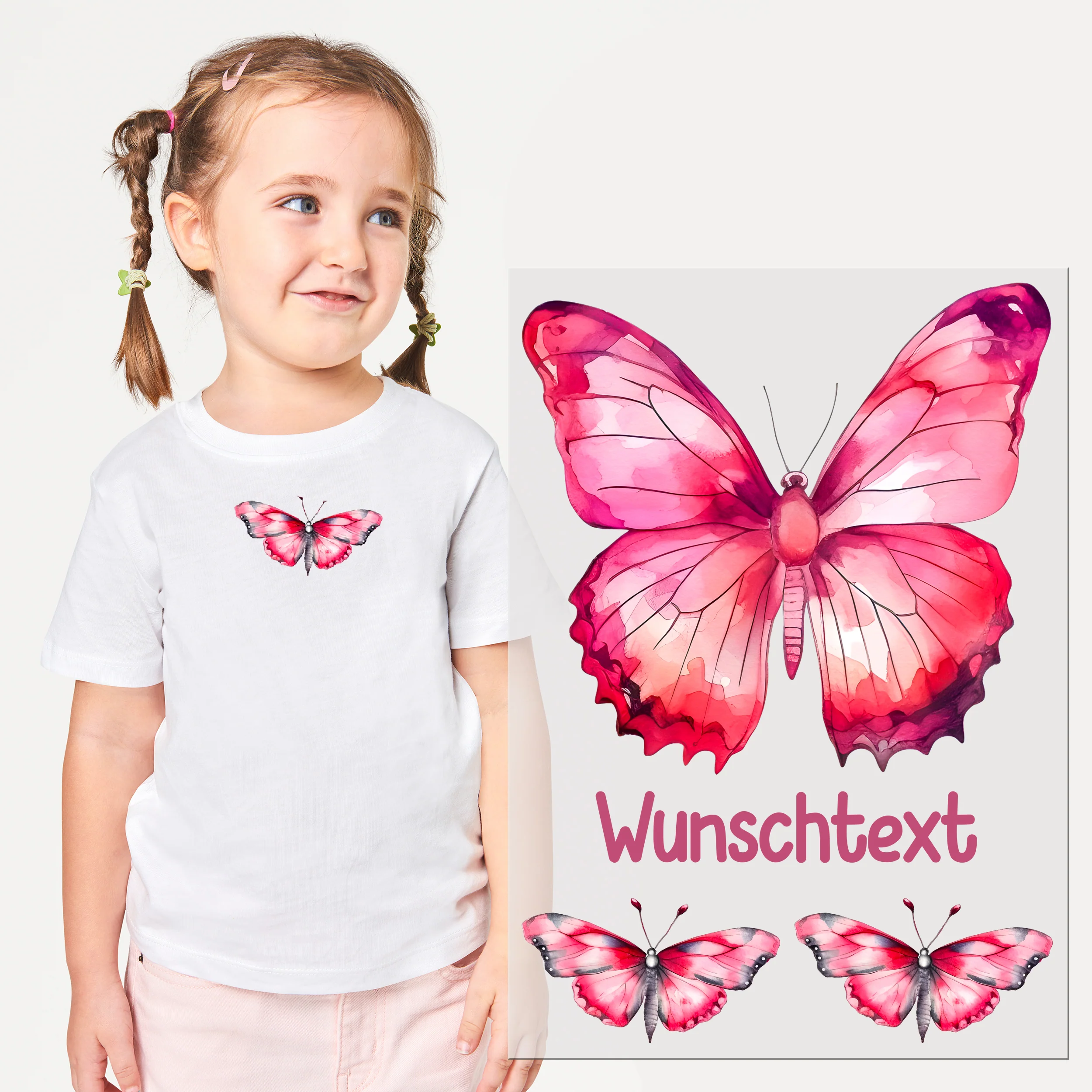 Bügelbild Set Schmetterling - Farbe für dein Leben