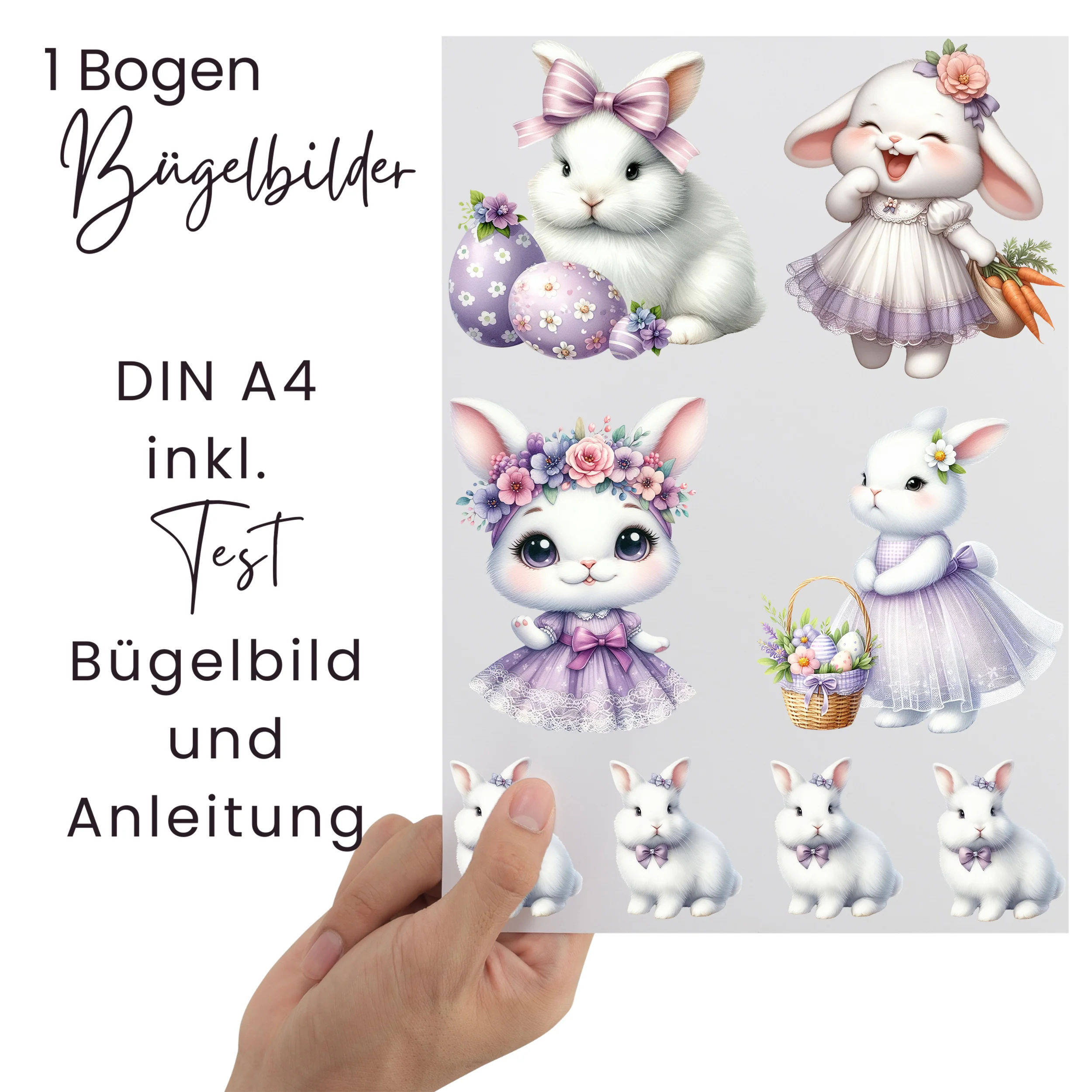 Bügelbild Set süße Hasen - Fröhliche Kinderüberraschung - Image 3
