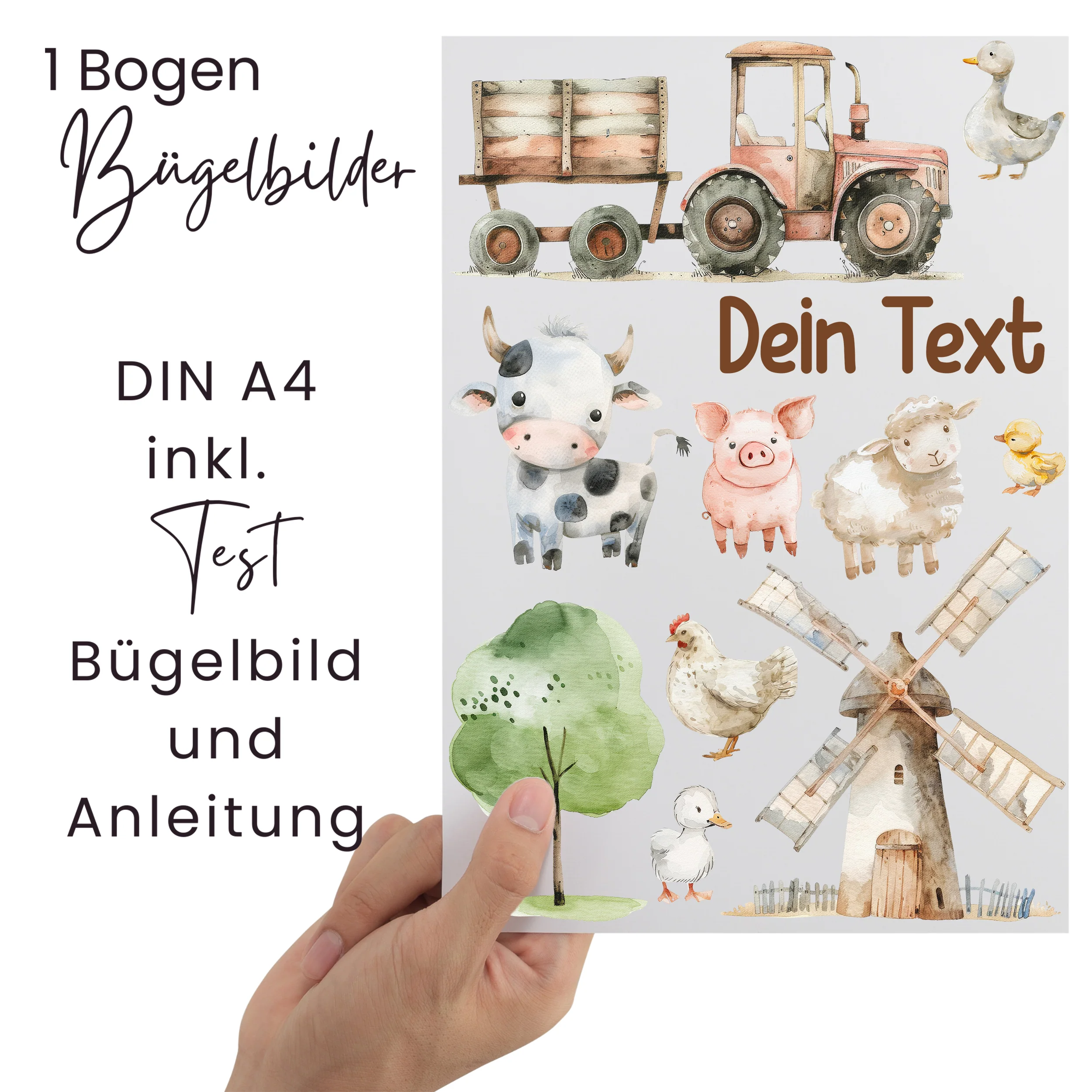 Bügelbild Set Trecker - Landliebe für kleine Bauernfreunde - Image 2