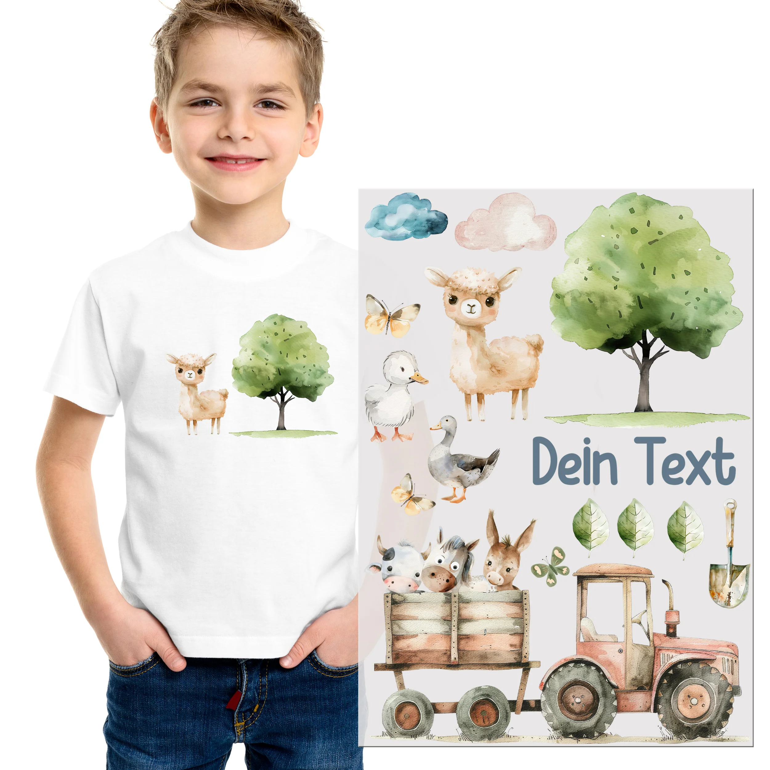 Bügelbild Set Trecker - Tierische Freude für kleine Abenteurer