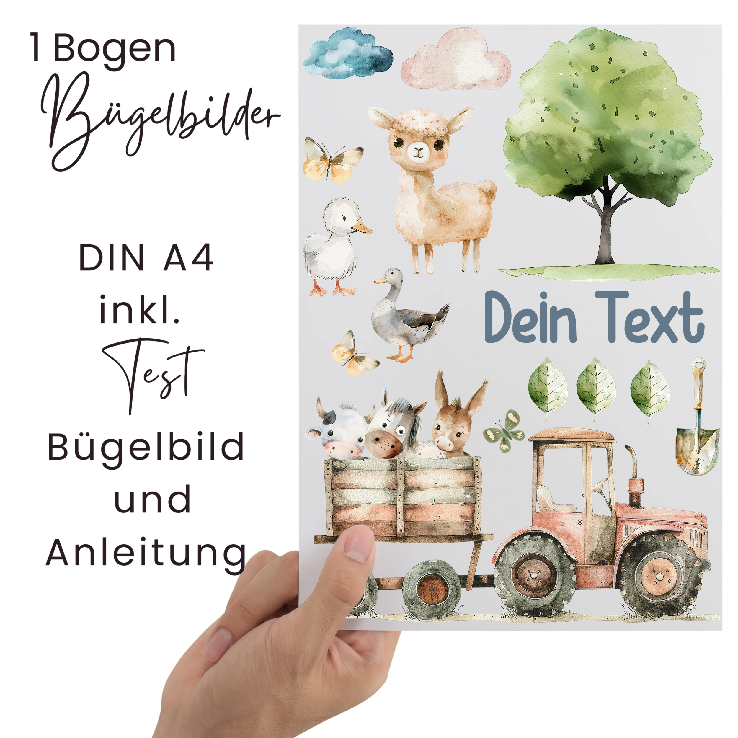 Bügelbild Set Trecker - Tierische Freude für kleine Abenteurer - Image 2