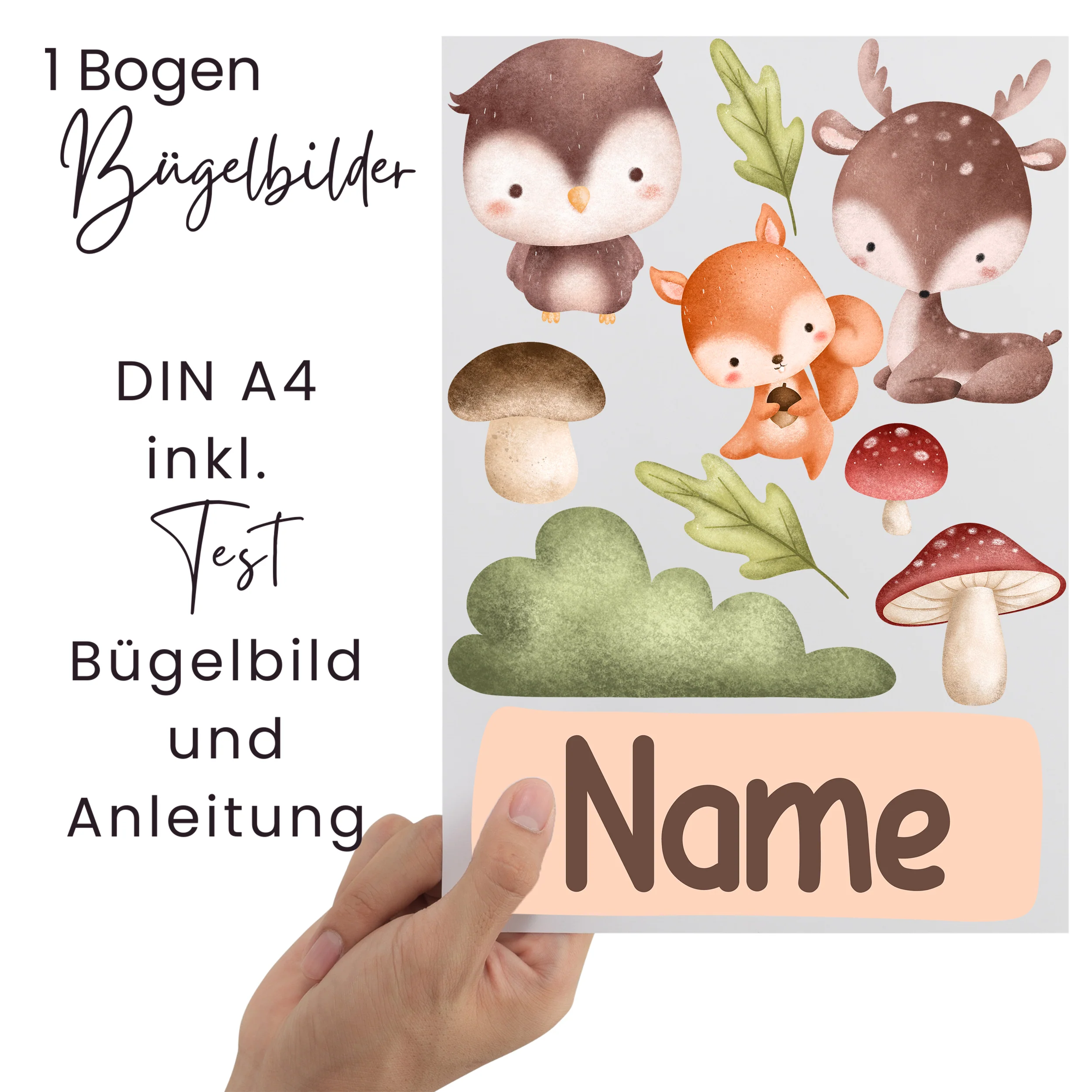Bügelbild Set Waldtiere - Image 2