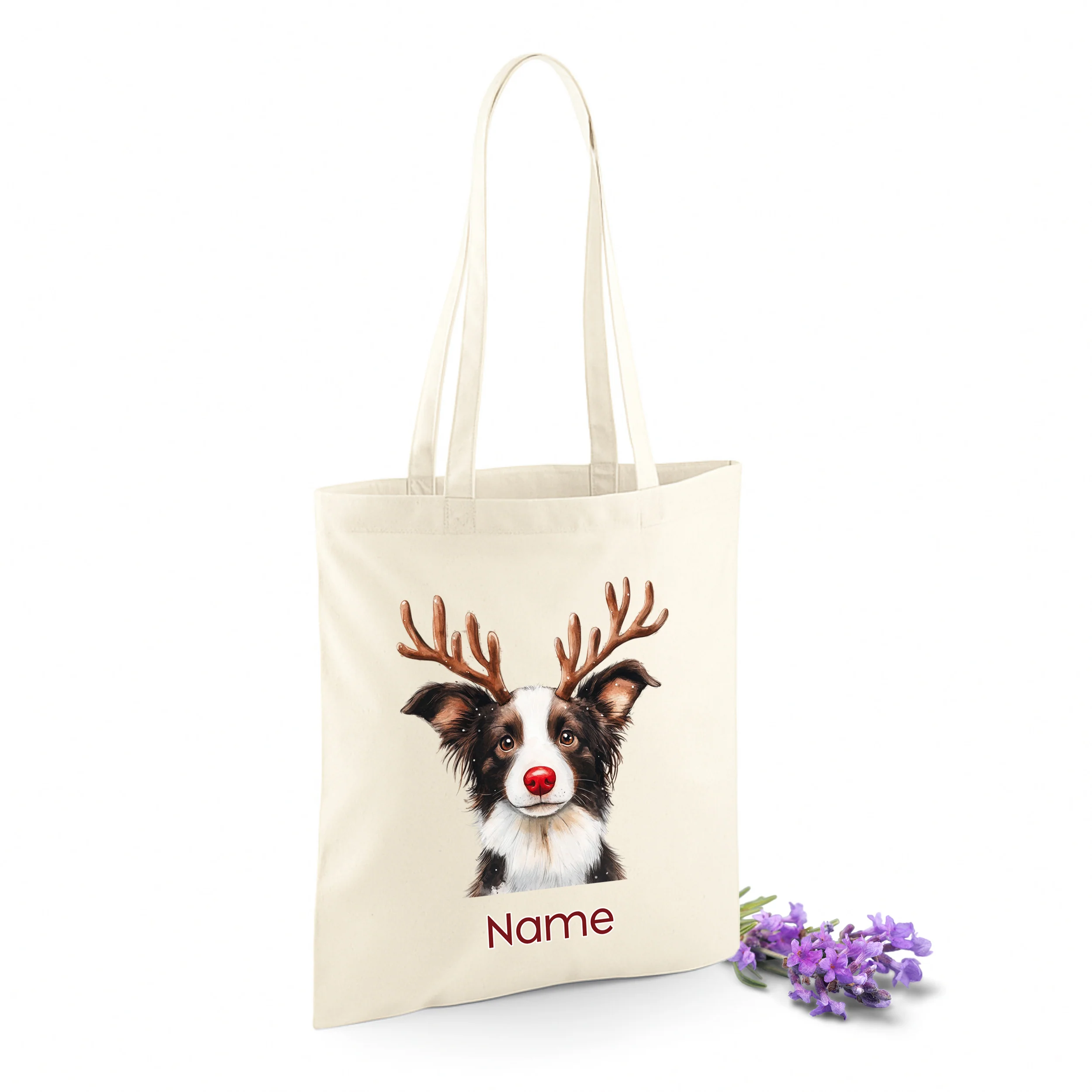 Einkaufstasche mit Border Collie- Für Tierliebhaber und Shopping-Fans