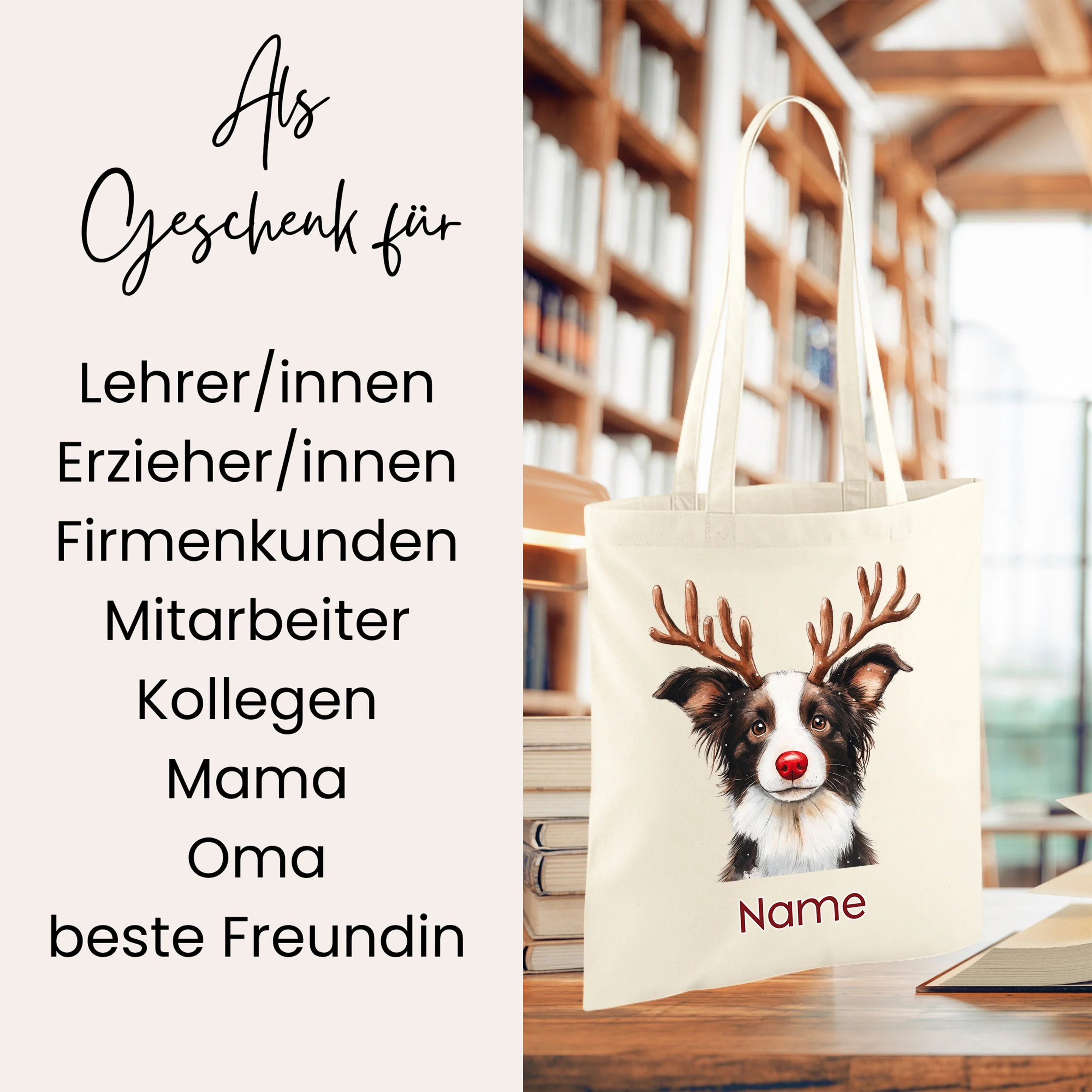 Einkaufstasche mit Border Collie- Für Tierliebhaber und Shopping-Fans - Image 2