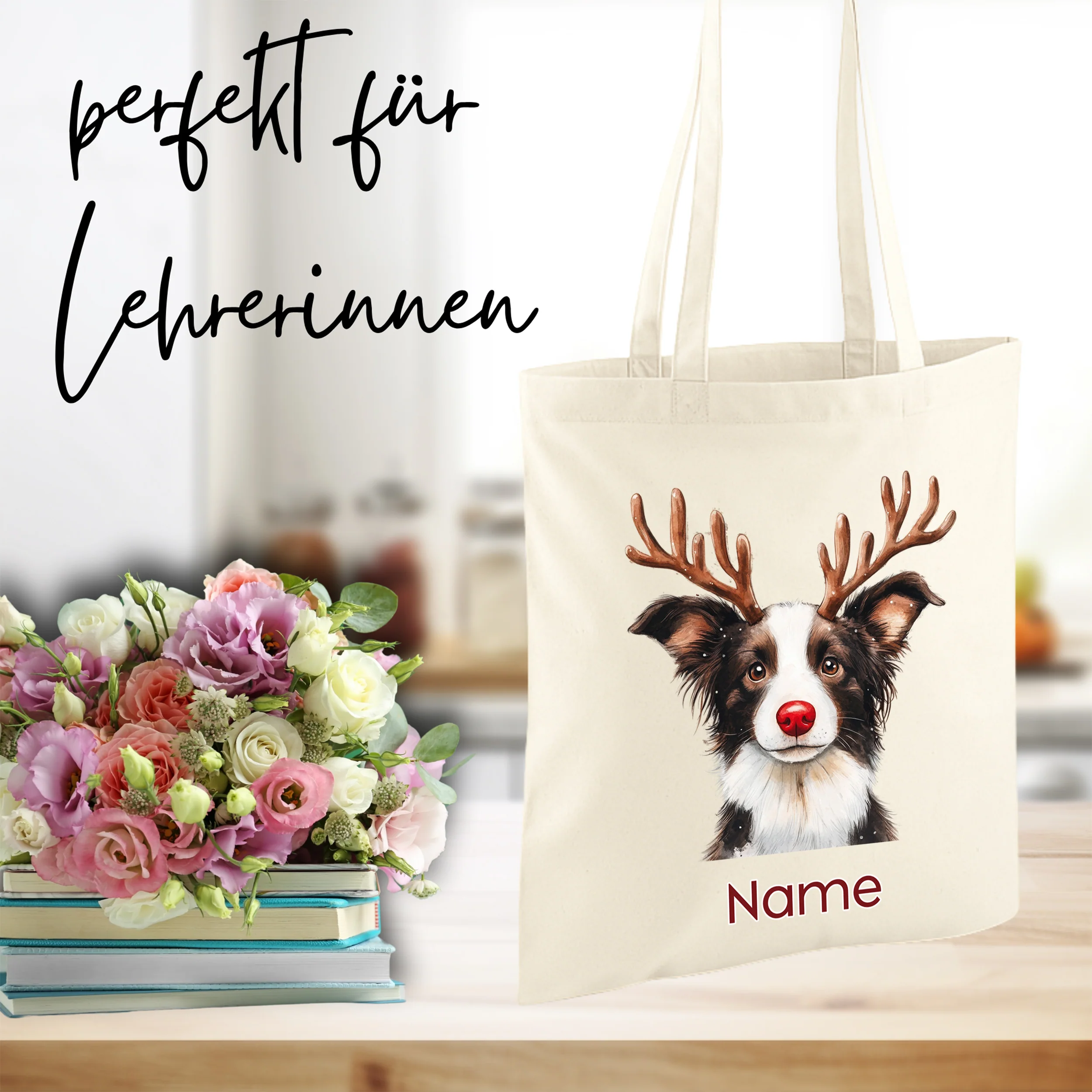 Einkaufstasche mit Border Collie- Für Tierliebhaber und Shopping-Fans - Image 3