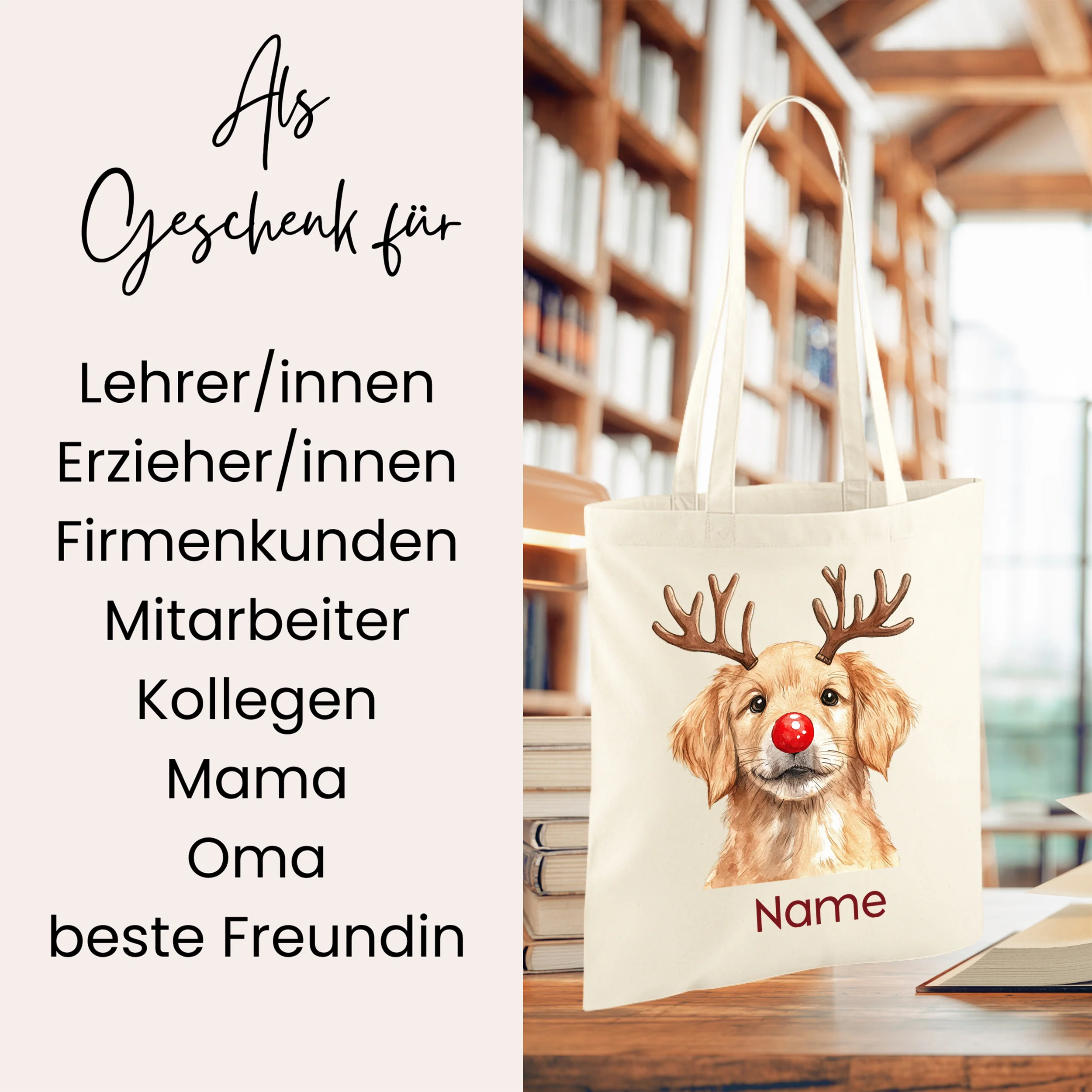 Einkaufstasche mit Golden Retriever - Für tierliebe Shopper - Image 2