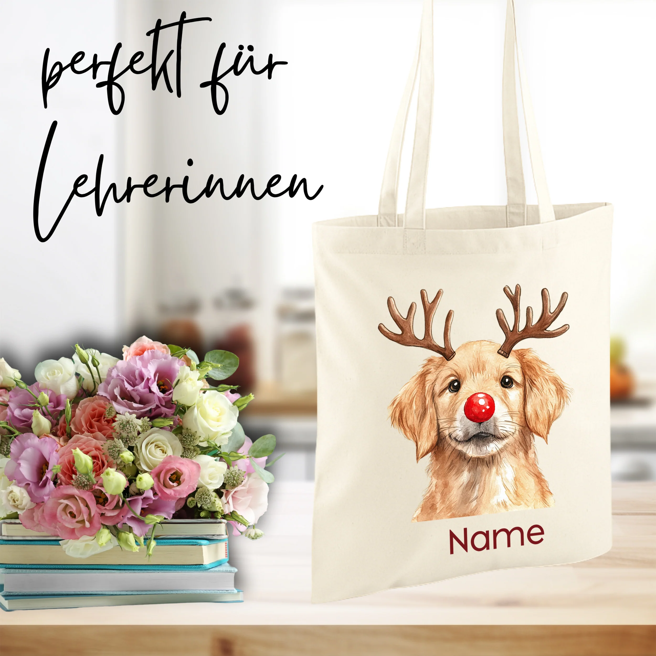 Einkaufstasche mit Golden Retriever - Für tierliebe Shopper - Image 3