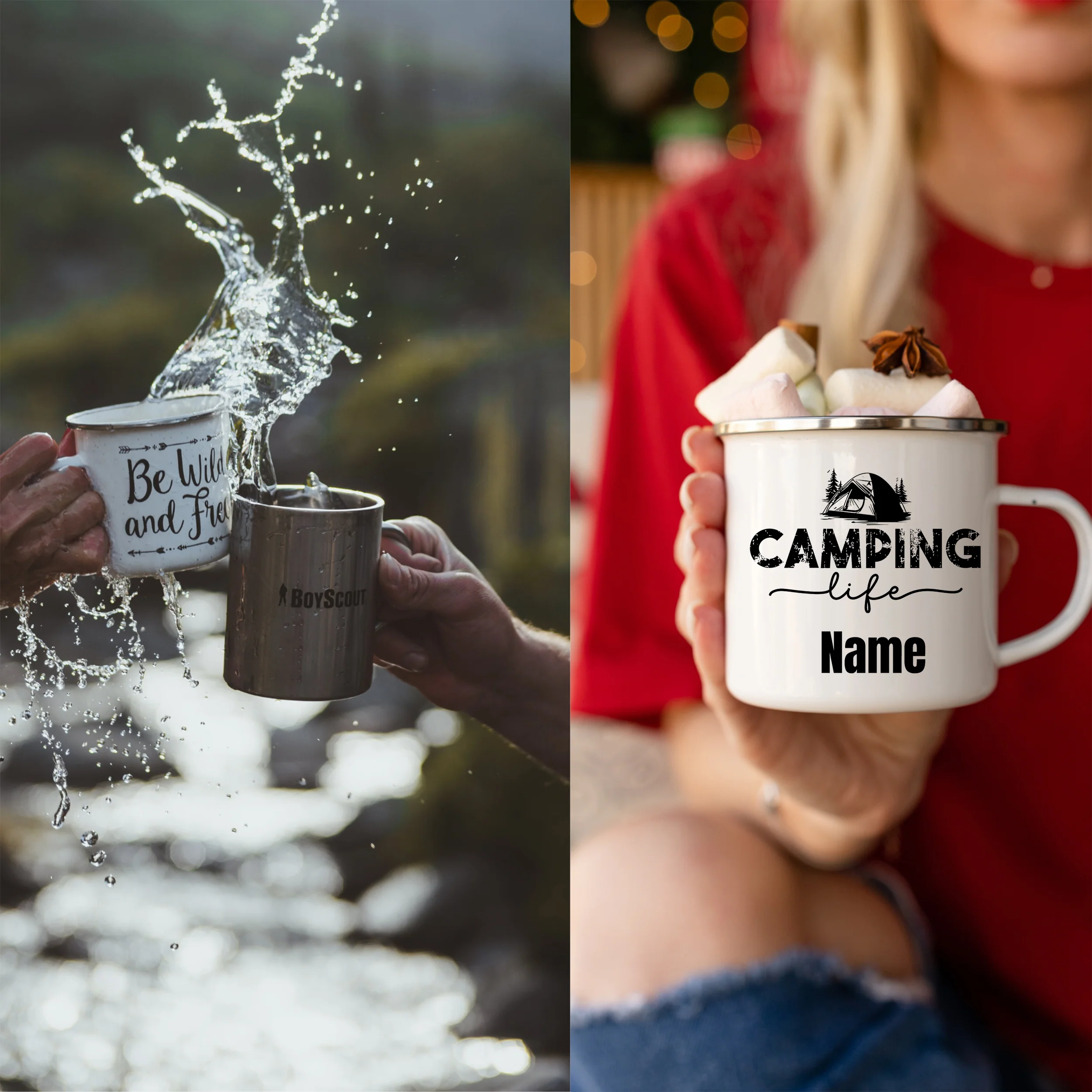 Emaille Becher Camping Life - Image 4