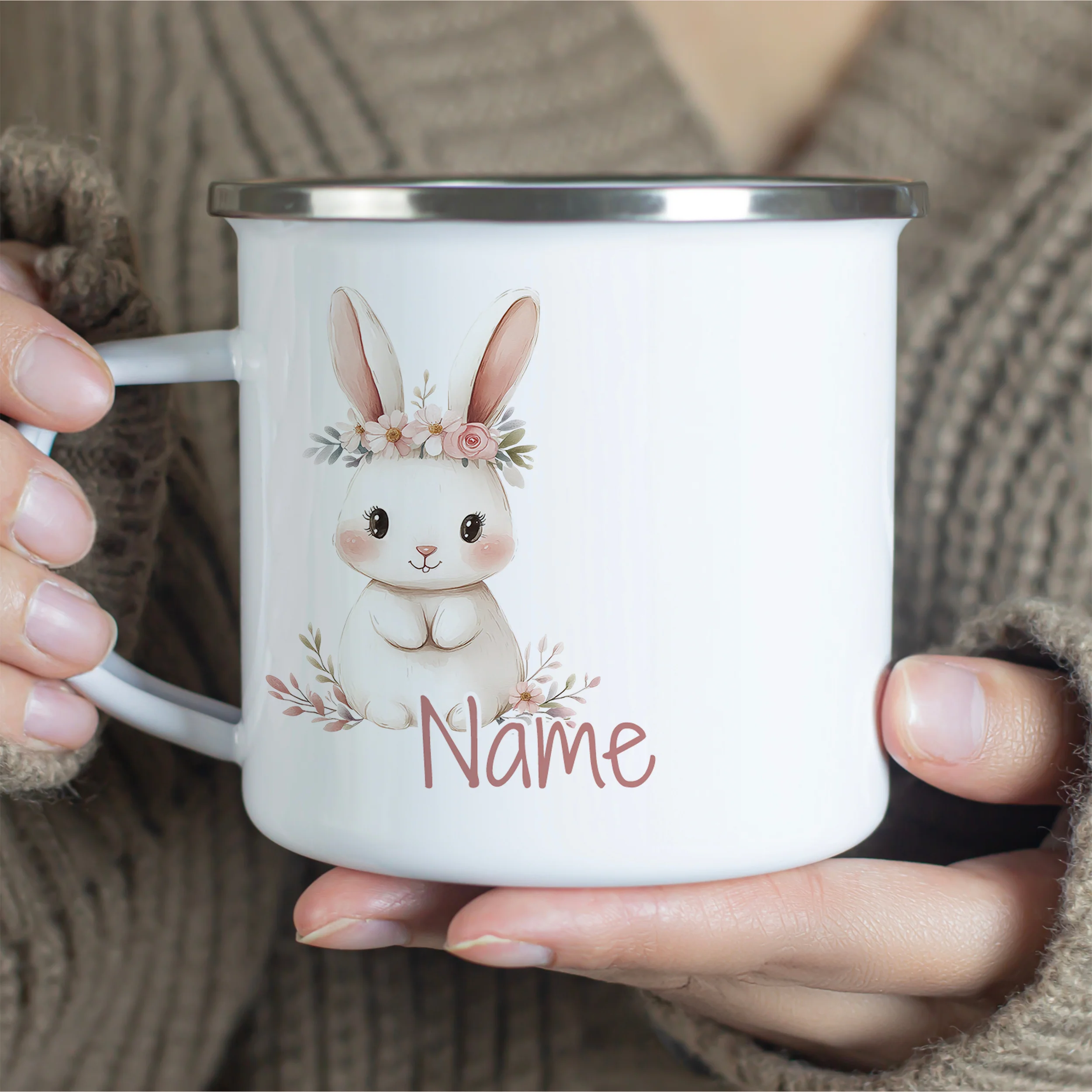 Emaille Becher Hase - Image 2