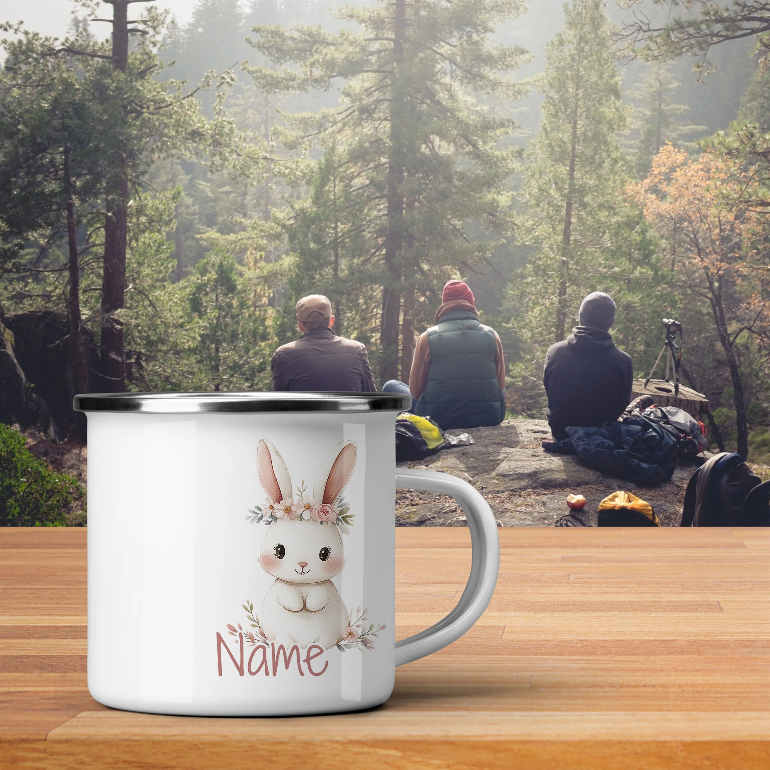 Emaille Becher Hase - Image 3