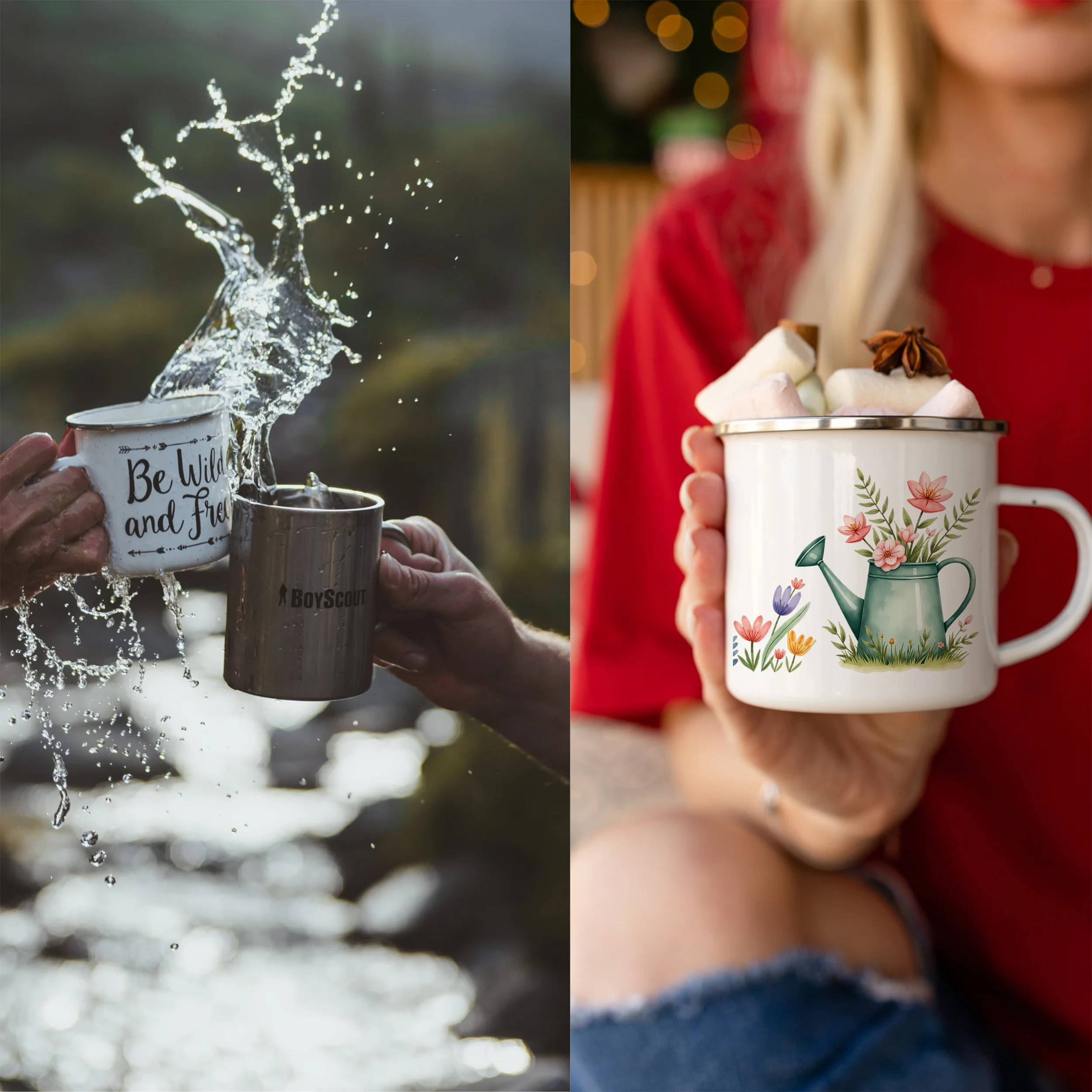 Emaille Becher mit Blumenmotiv - Für blühende Momente - Image 4
